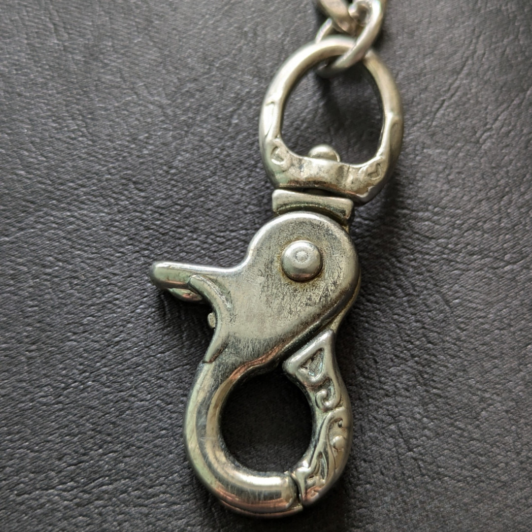 Solid brass Stainless steel Wallet chain Vintage finish Handmade in Japan ZLSK