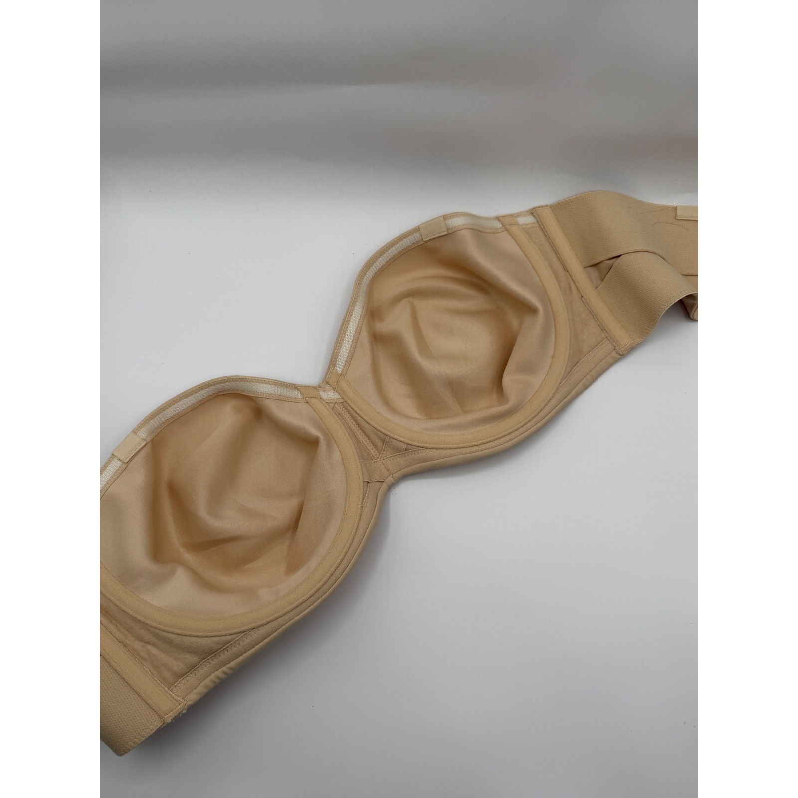 Delimira Strapless Bra Womens 36DD Beige Underwire Molded W592J Full Coverage