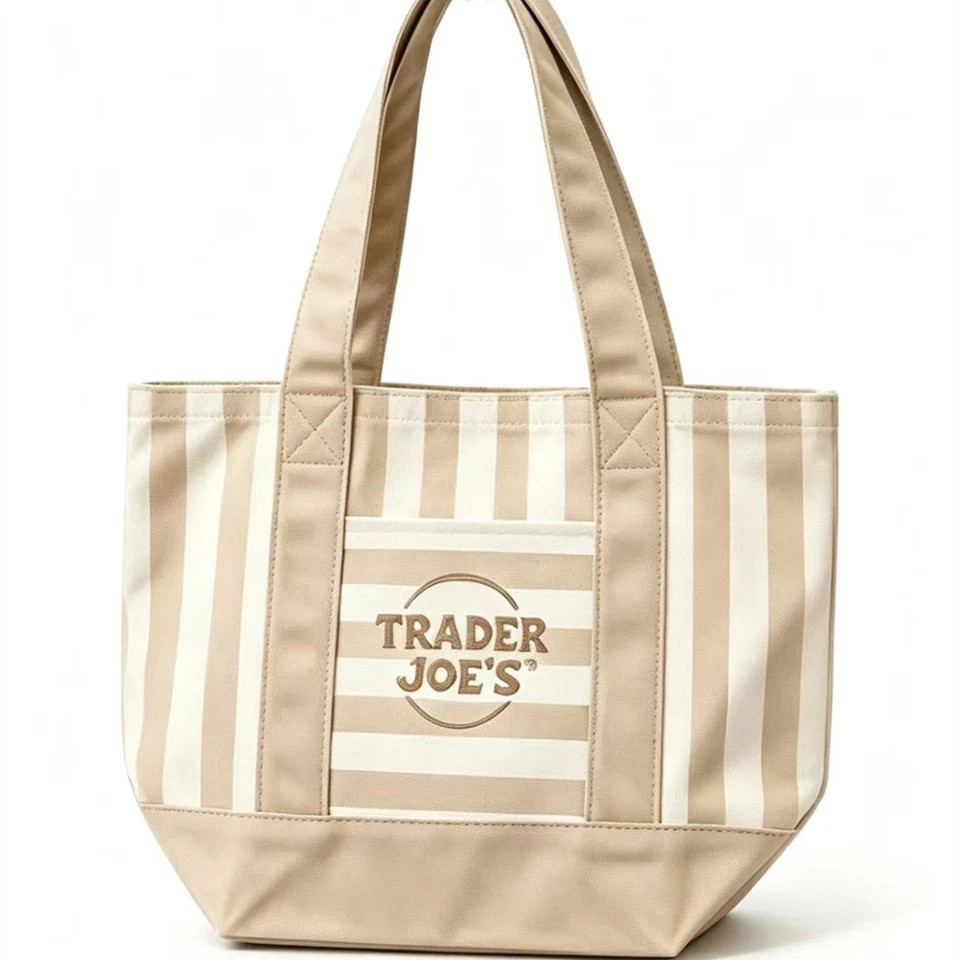 Trader Joe’s Mini Tote striped Canvas Bag Summer 2026 limited edition Choose one
