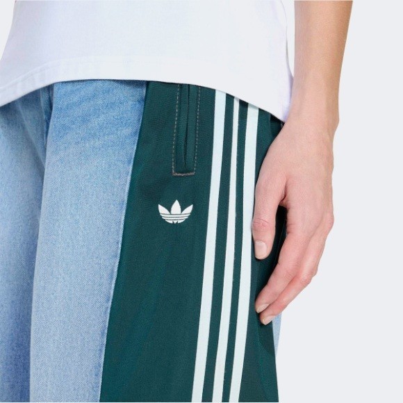 Adidas Denim Firebird Pants Womens – Light Blue / KF2318 / Expedited Shipping