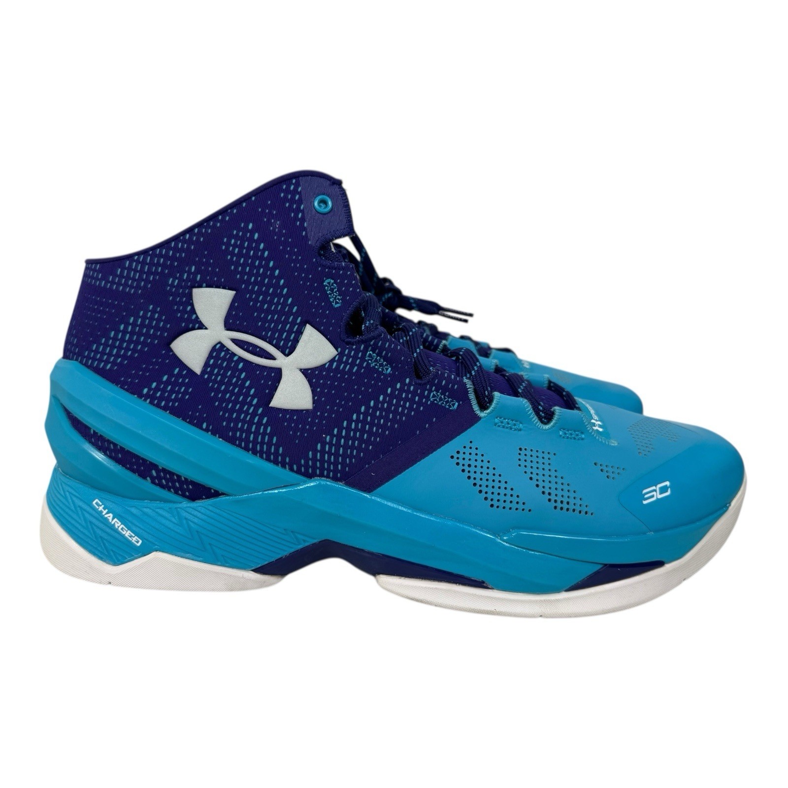 Under Armour Curry 2 Father to Son Men 10 Authentic OG Pacific Epp White New