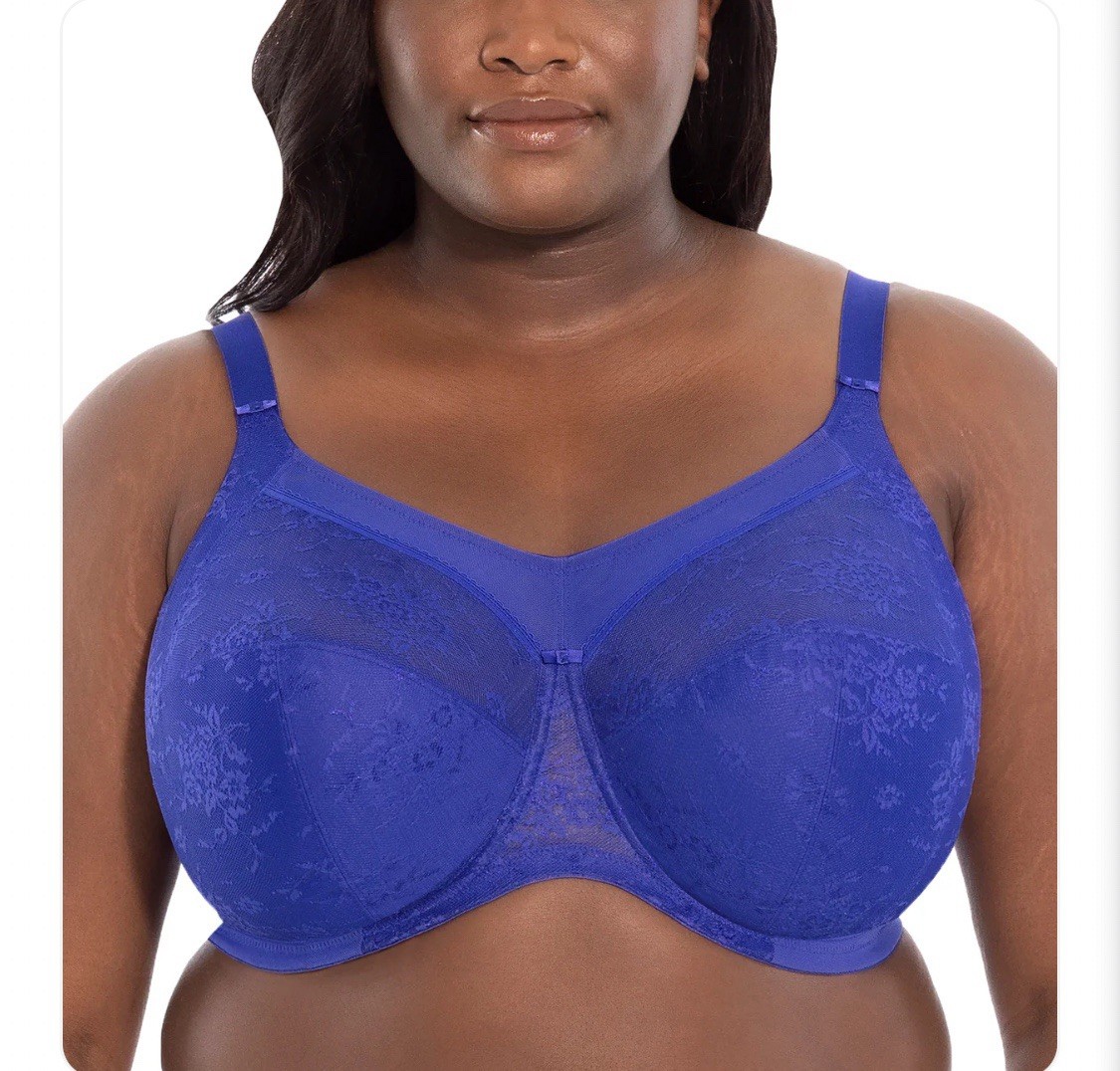 Goddess Verity UW Full Cup Bra in Ultramarine Lace #GD700204 US Sizes H-O NWT$56