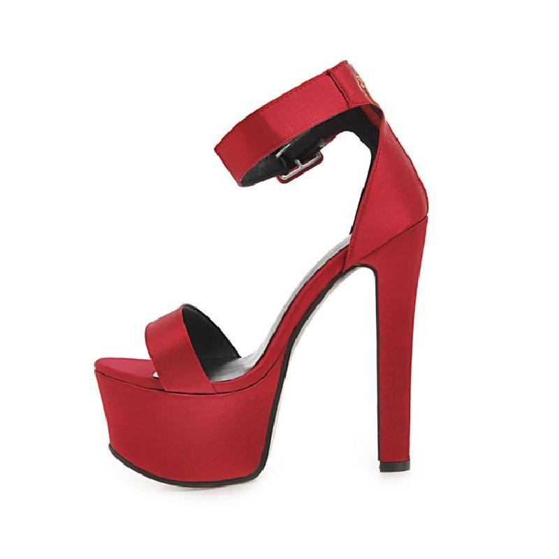 Women’s Summer High Heels Shoes Show Sandals Platform Clubwear Pumps Buckle 2026