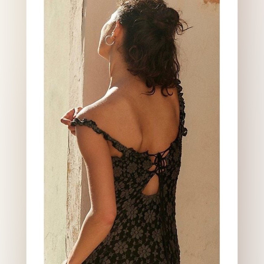 Free People crochet bodycon midi dress