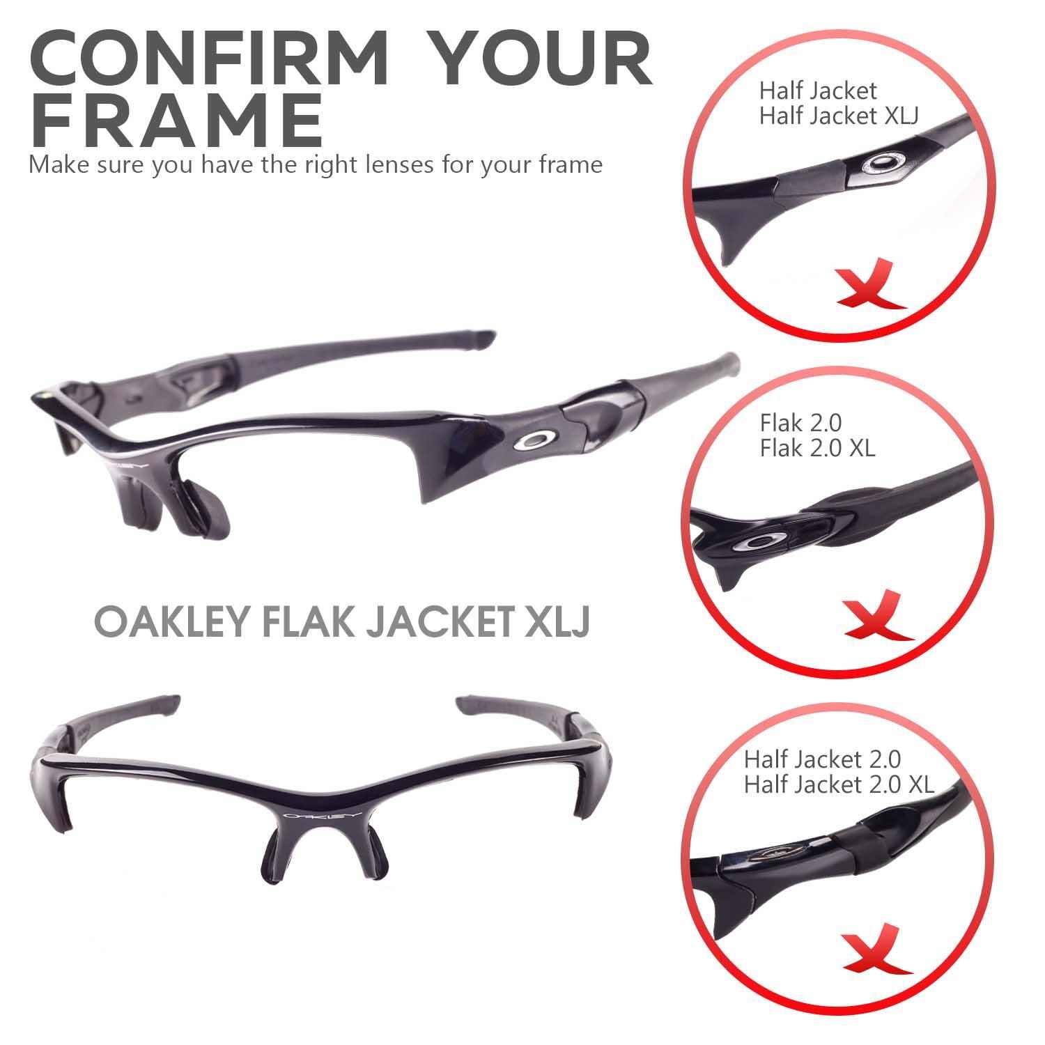 Walleva Lenses and Rubber Kit for Oakley Flak Jacket XLJ – Multiple Options
