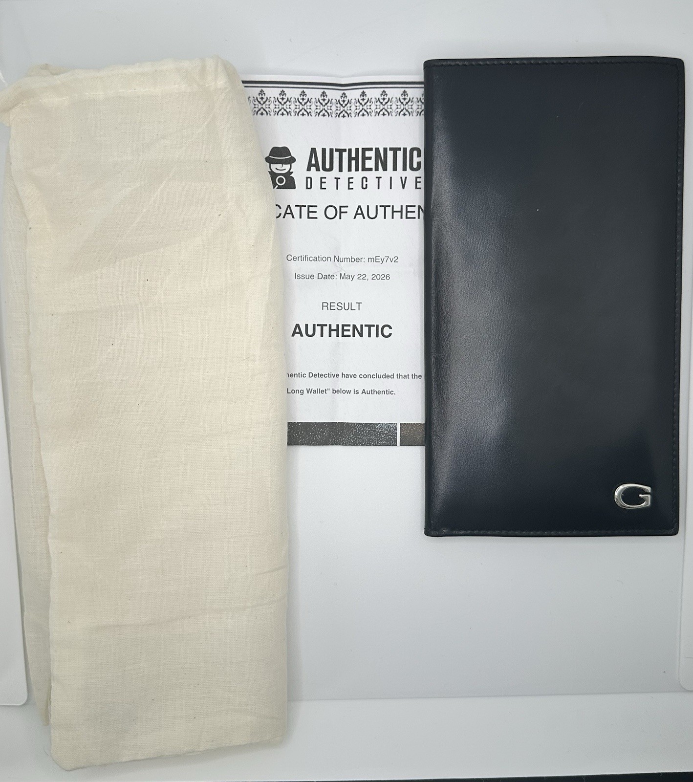 Gucci Black Long Wallet Solid Logo Credit Card Slots Men’s Made in Italy