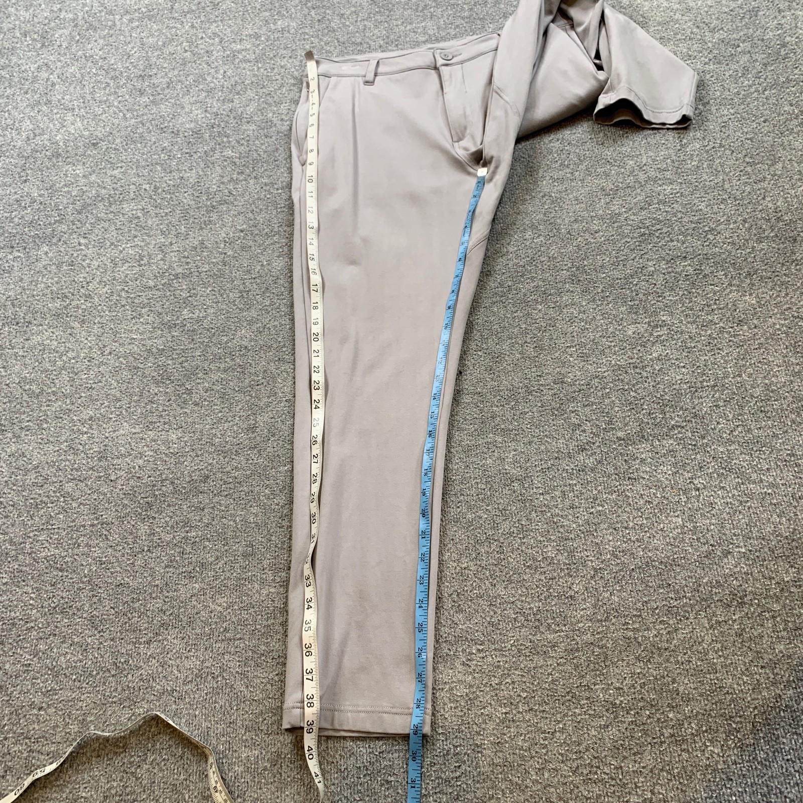Into The Am Pants Mens 33 Ash Ankle Slim 4-Way Stretch Viscose Nylon Blend