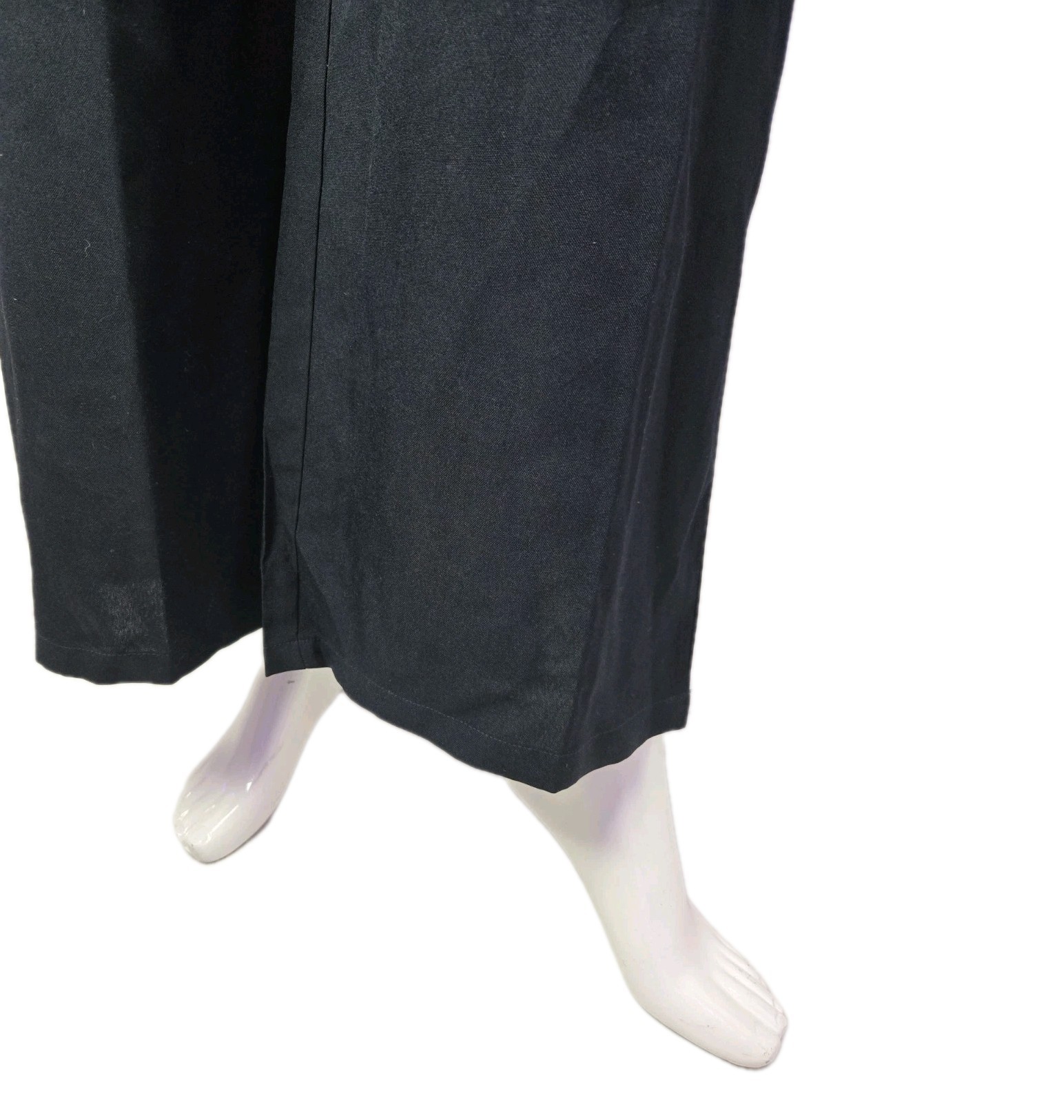 Women’s Chic Black Turn Down Collar Elegant Double- Brested Jumpsuit Sz: S