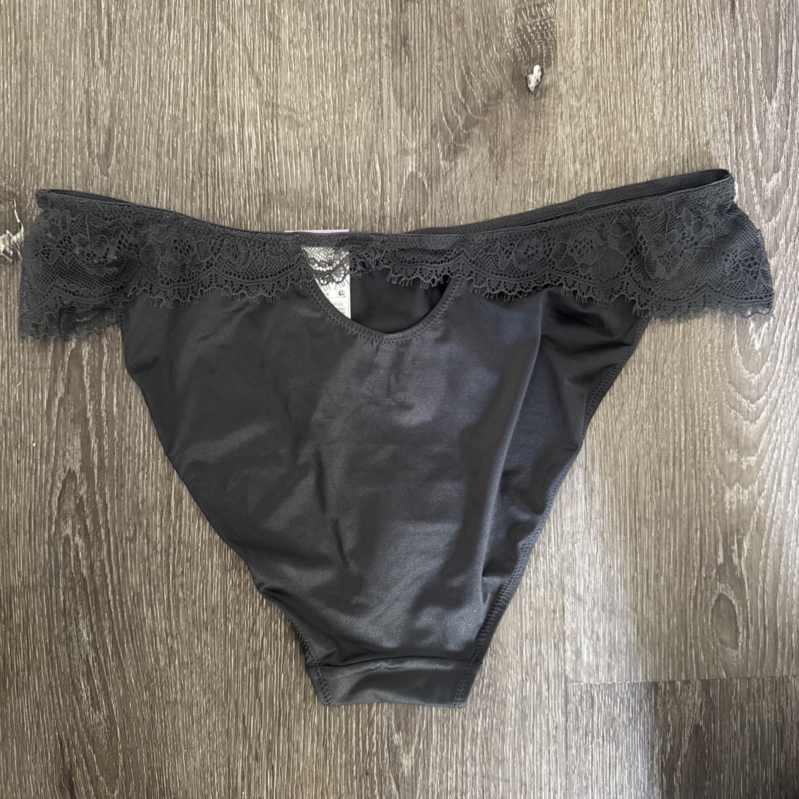 Auden Women’s Dark Gray Lace Bikini Panty Size XL NWT