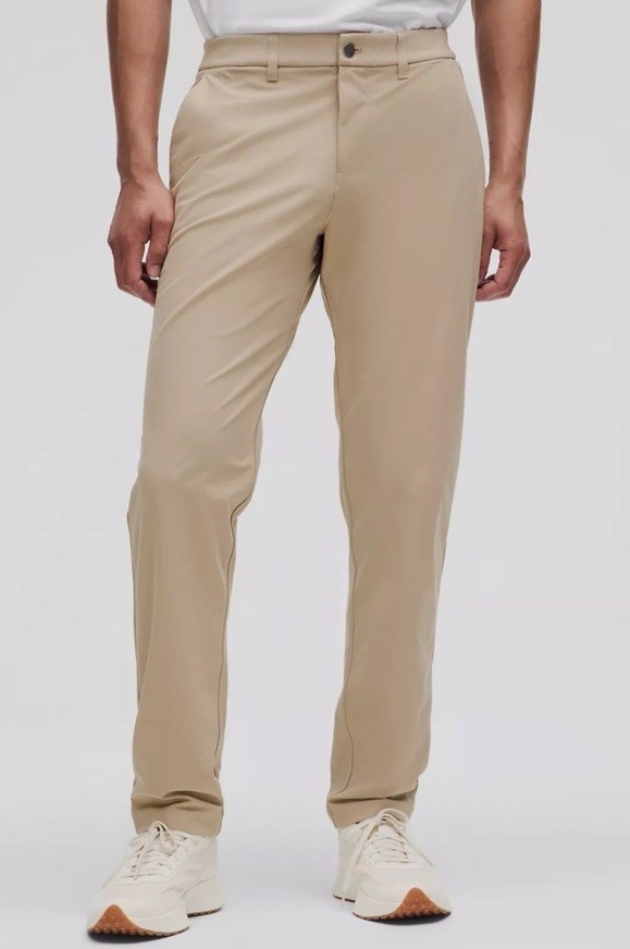 LULULEMON Men’s ABC Classic-Fit Trouser 28” Warpstreme in Wacky Khaki – Size 28