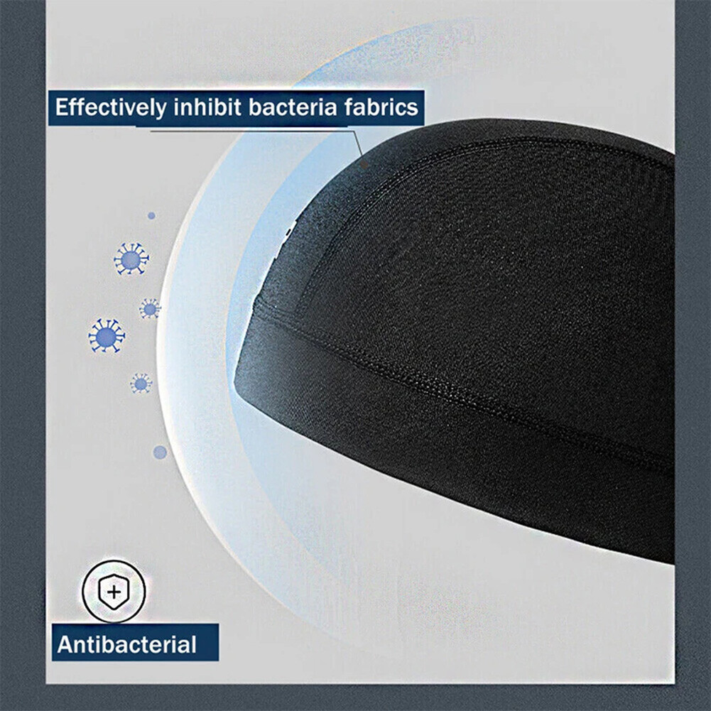 1/2 Sweat Wicking Skull Cap Cooling Helmet Liner Beanie Hats for Cycling Workout