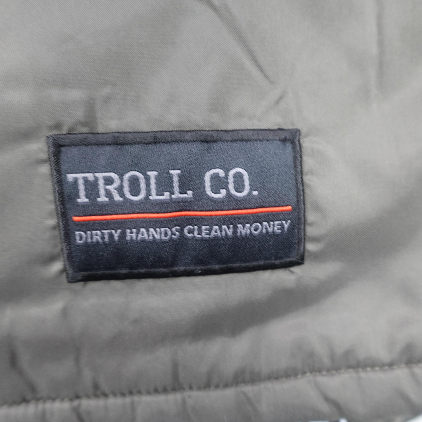 TROLL CO Vest Mens Medium Gray Redford Quilted Windbreaker Insulated Lightweight