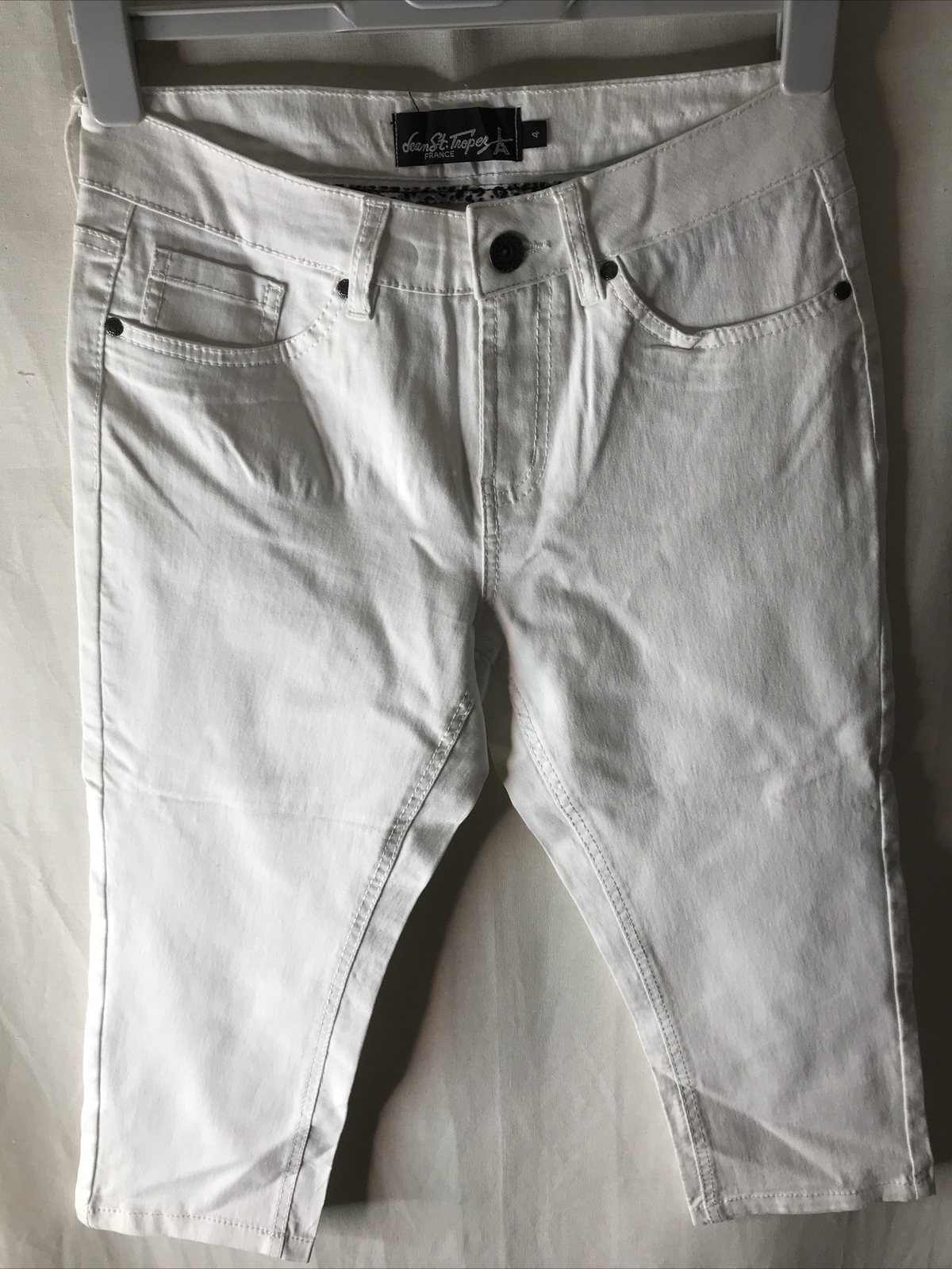 Dean St. Troper France Women’s Capris, White Cotton Blend Pants Varies Sizes New