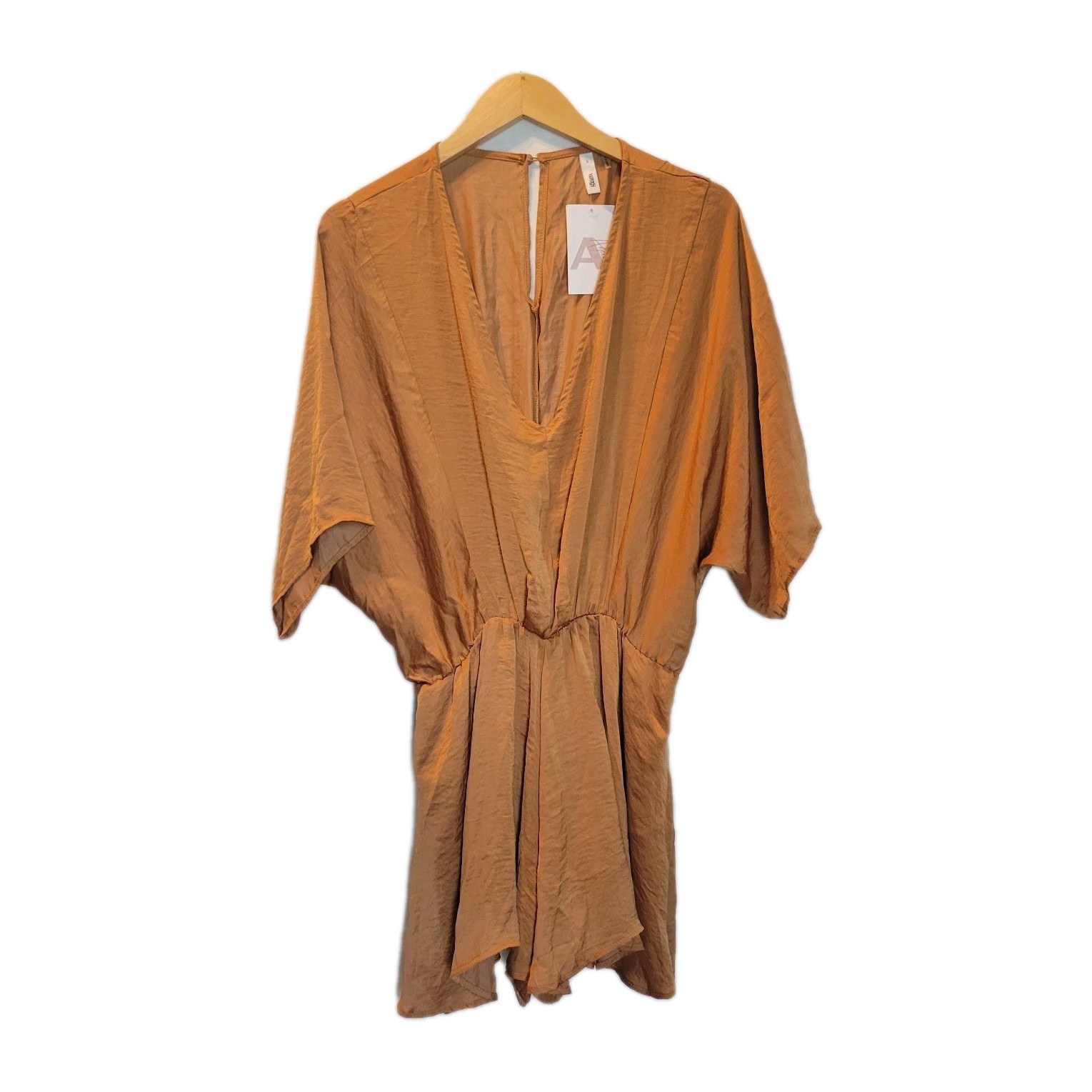 Glam Boutique Style Women’s Romper Pull On Bronze/Brown Festival Summer NWT Sz L