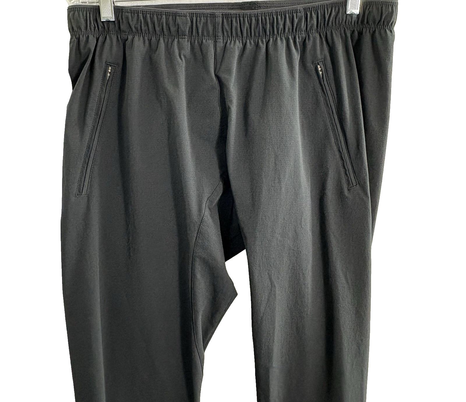 PASKHO Women Drawstring Mid Rise Waist Lightweight Travel Pants Sz M Black 81-21