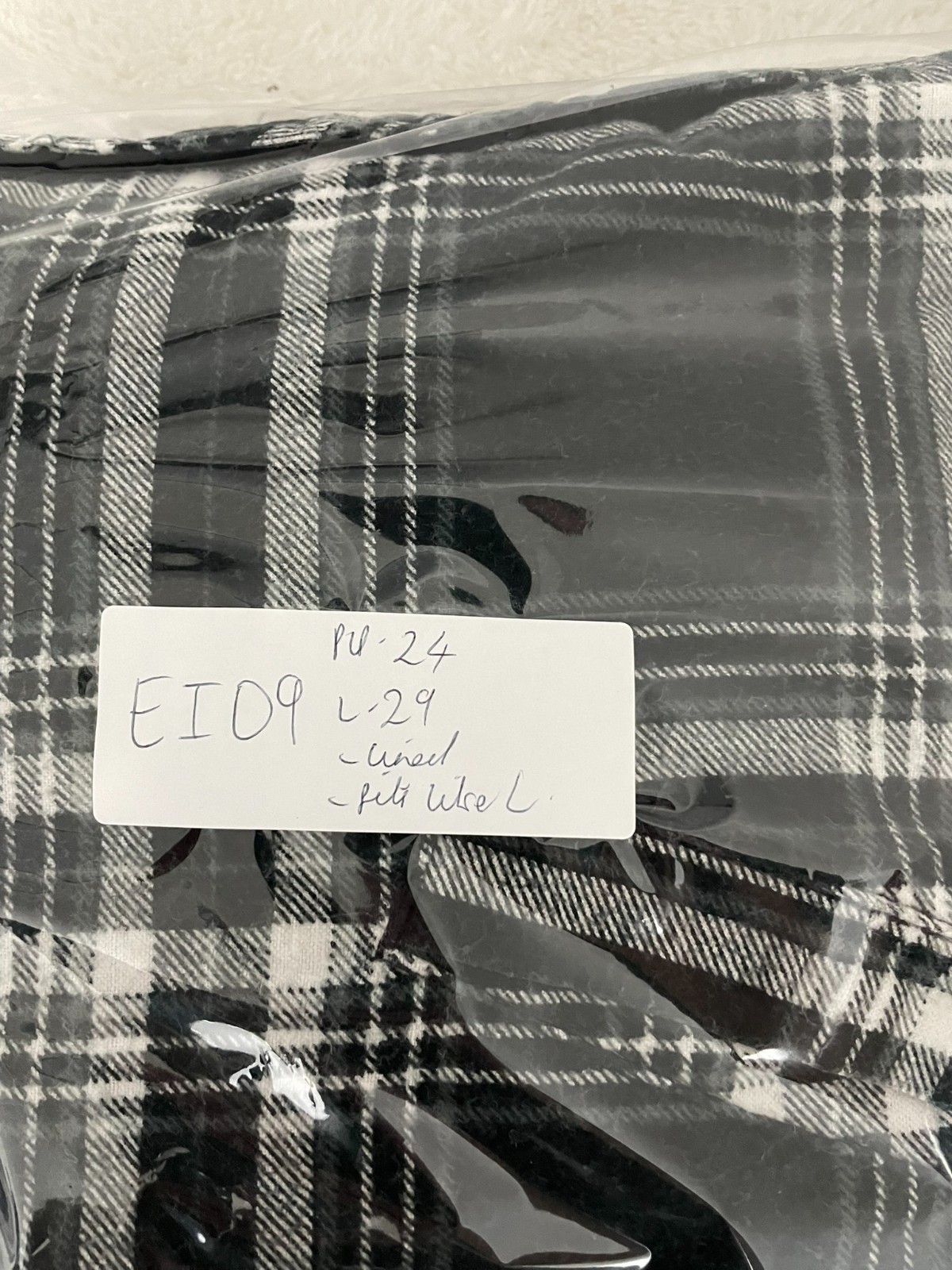 Men’s Lined Elbow Pad Flannel Shacket Jacket Size L Large Plaid Button Up Collar