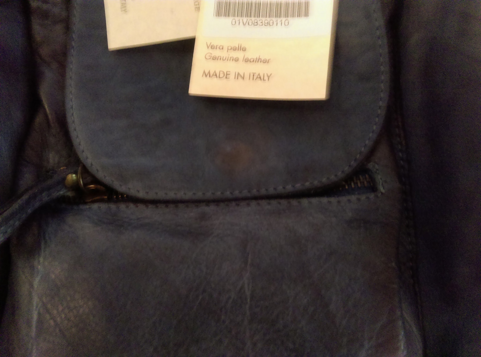 MASSIMILIANO INCAS ITALIAN DESIGNER LEATHER LARGE BAG BLUE NWT $750
