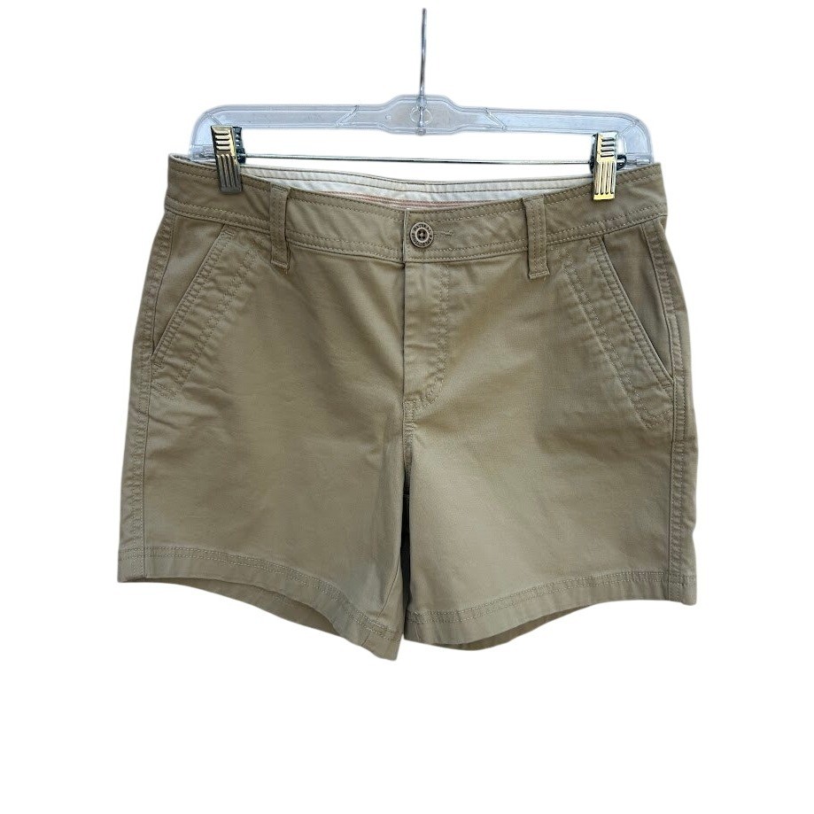 Womens Natural Reflections Khaki Utility Shorts Size 6 Cotton Blend