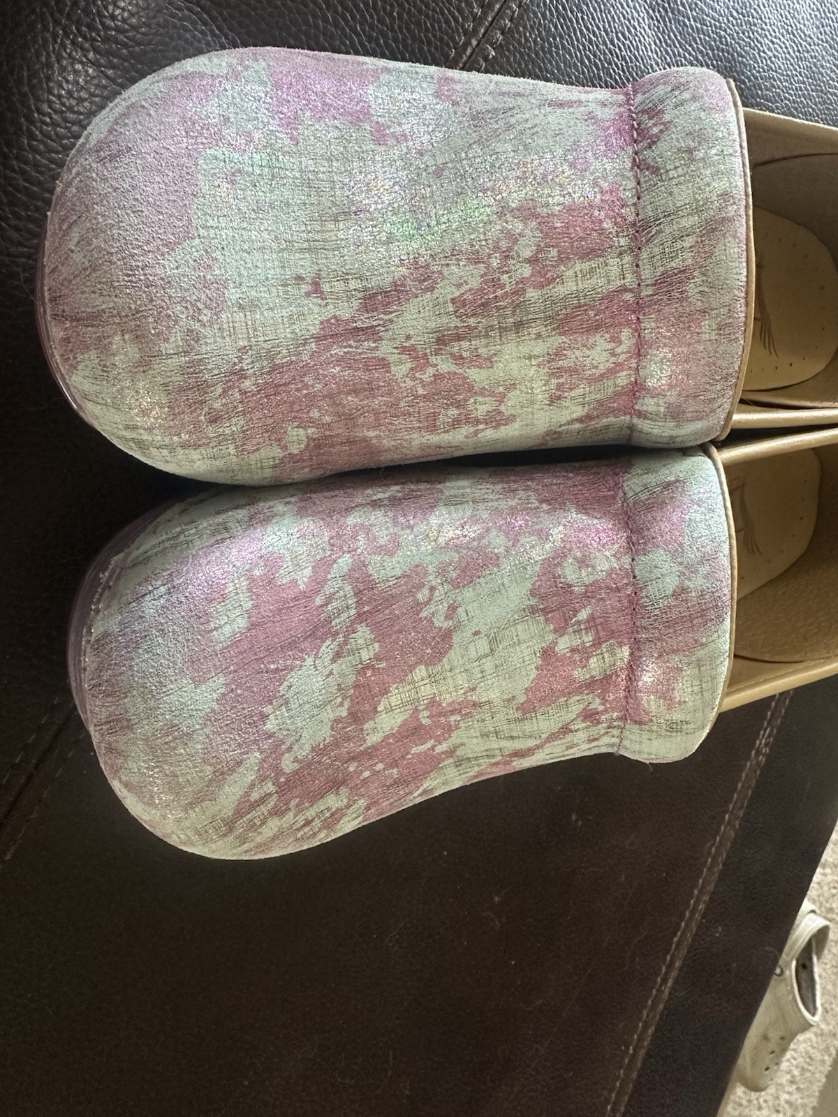 Dansko Wide Pro Clog in Iridescent Candy Sky Size 41
