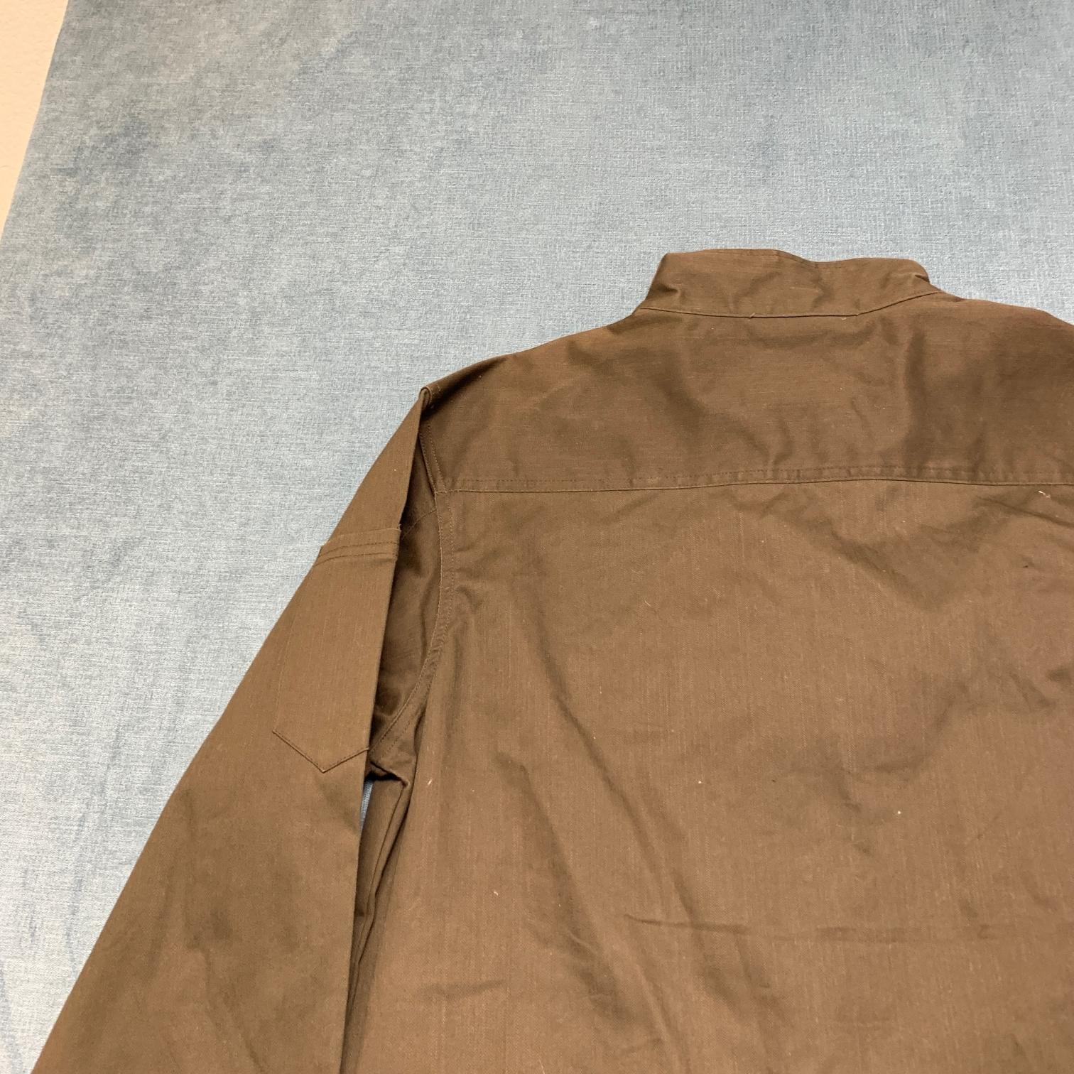 Tameno Workwear Blouson Jacket Men XL Brown Pockets Full Zip Mock Neck Outerwear