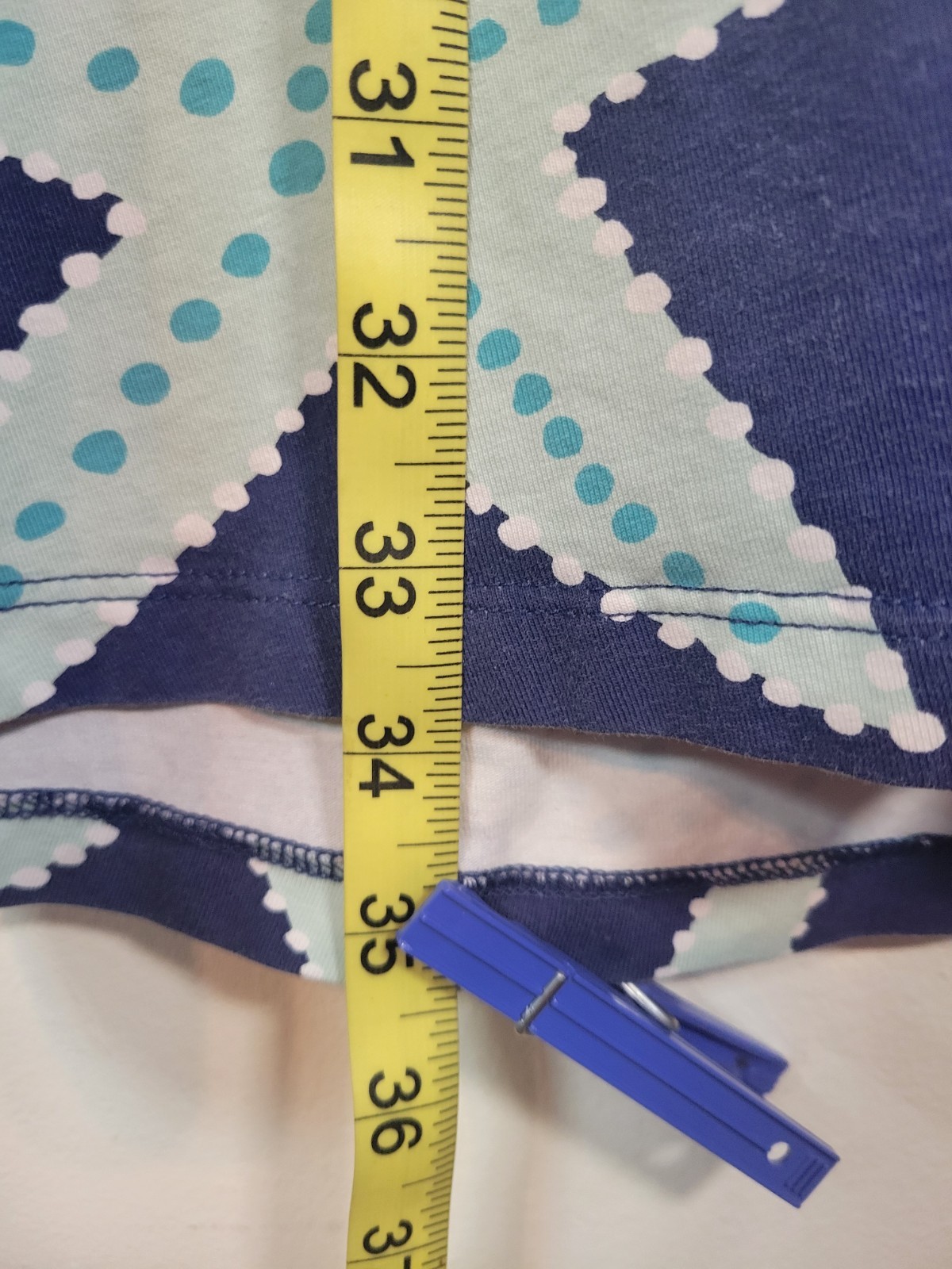 Ana Clare Sea Star Blue A-line Swing Dress Pockets Medium Starfish Beach