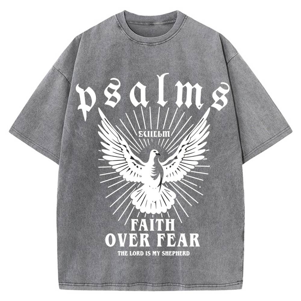 100% Cotton Oversized T-Shirt, Psalms Dove Vintage Streetwear Unisex Tee