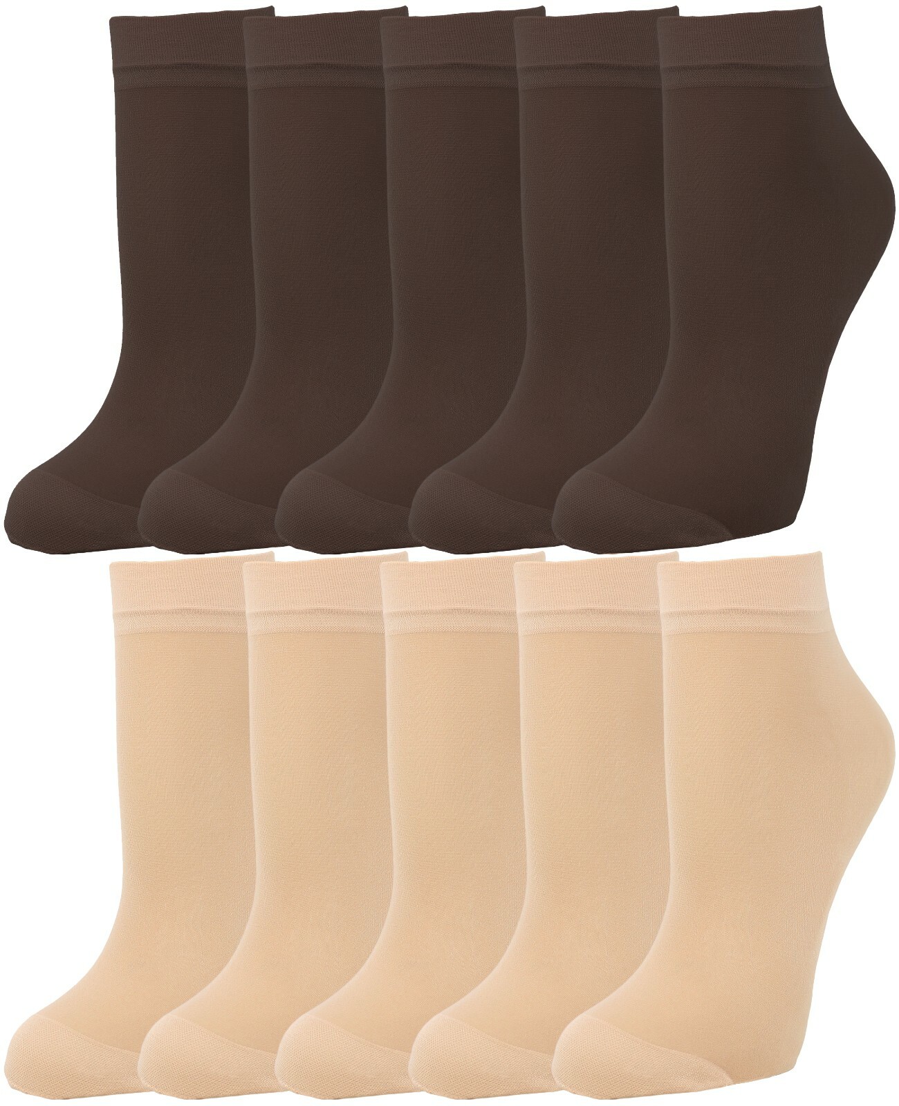 10 Pairs Women’s Soft Nylon Ankle Sheer Socks Hosiery