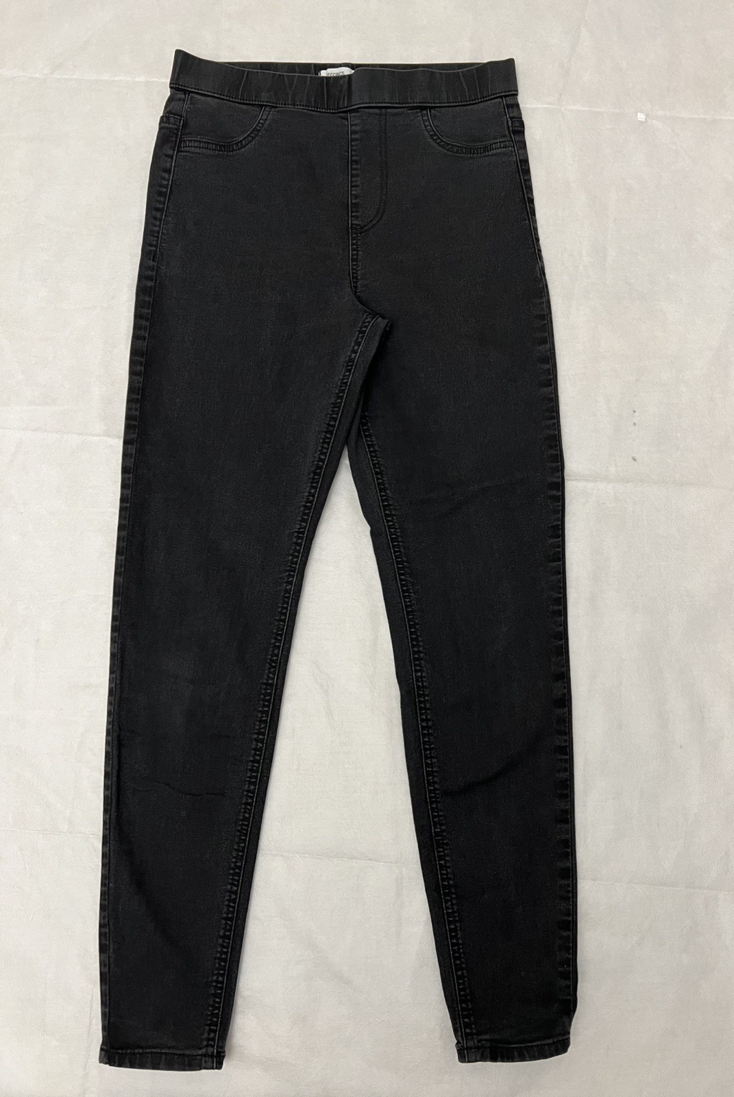 M&S Pull On Jeggings Size 10 Inside Leg 27 Inches Black