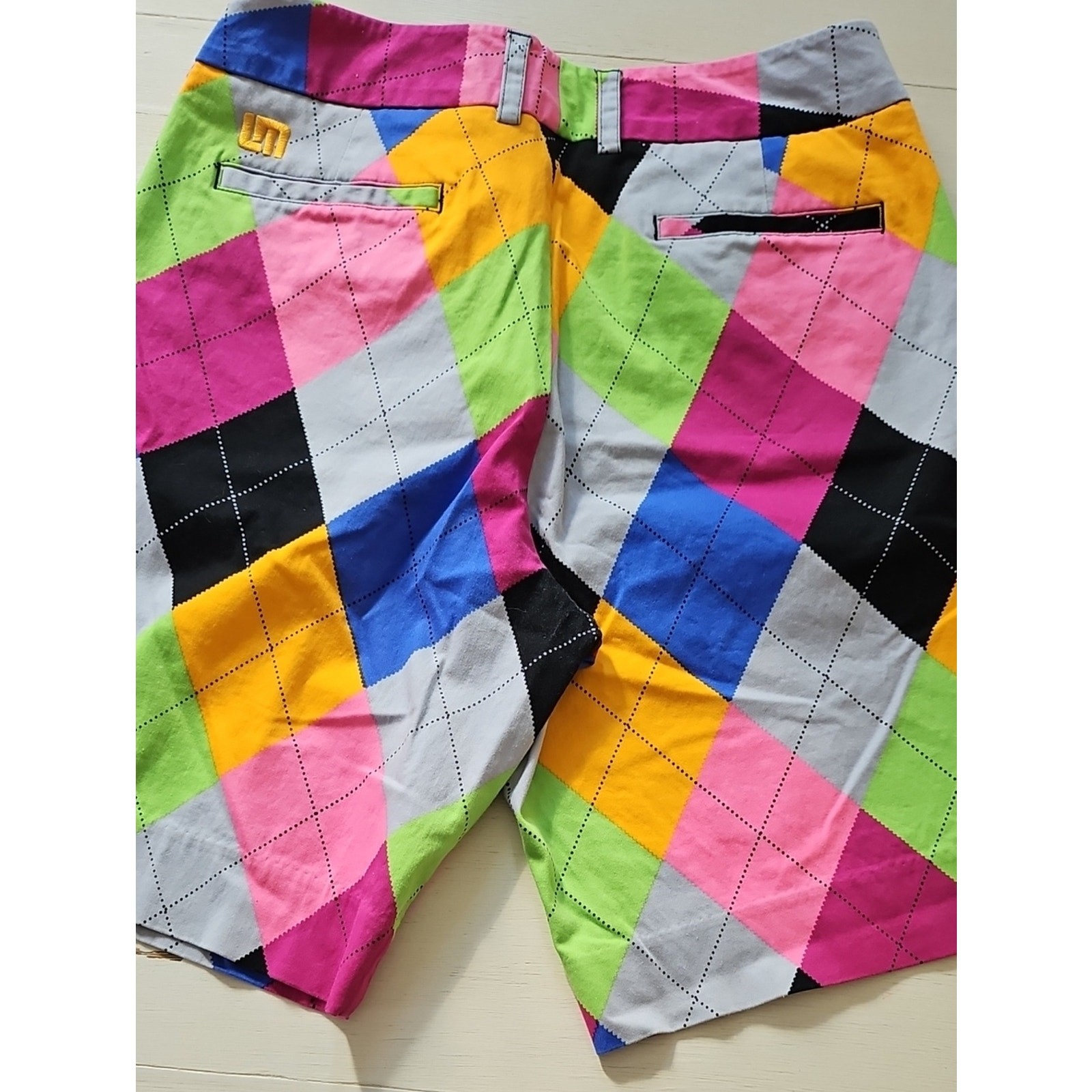 LOUDMOUTH ladies Golf Bermuda shorts sz 14 Colorful
