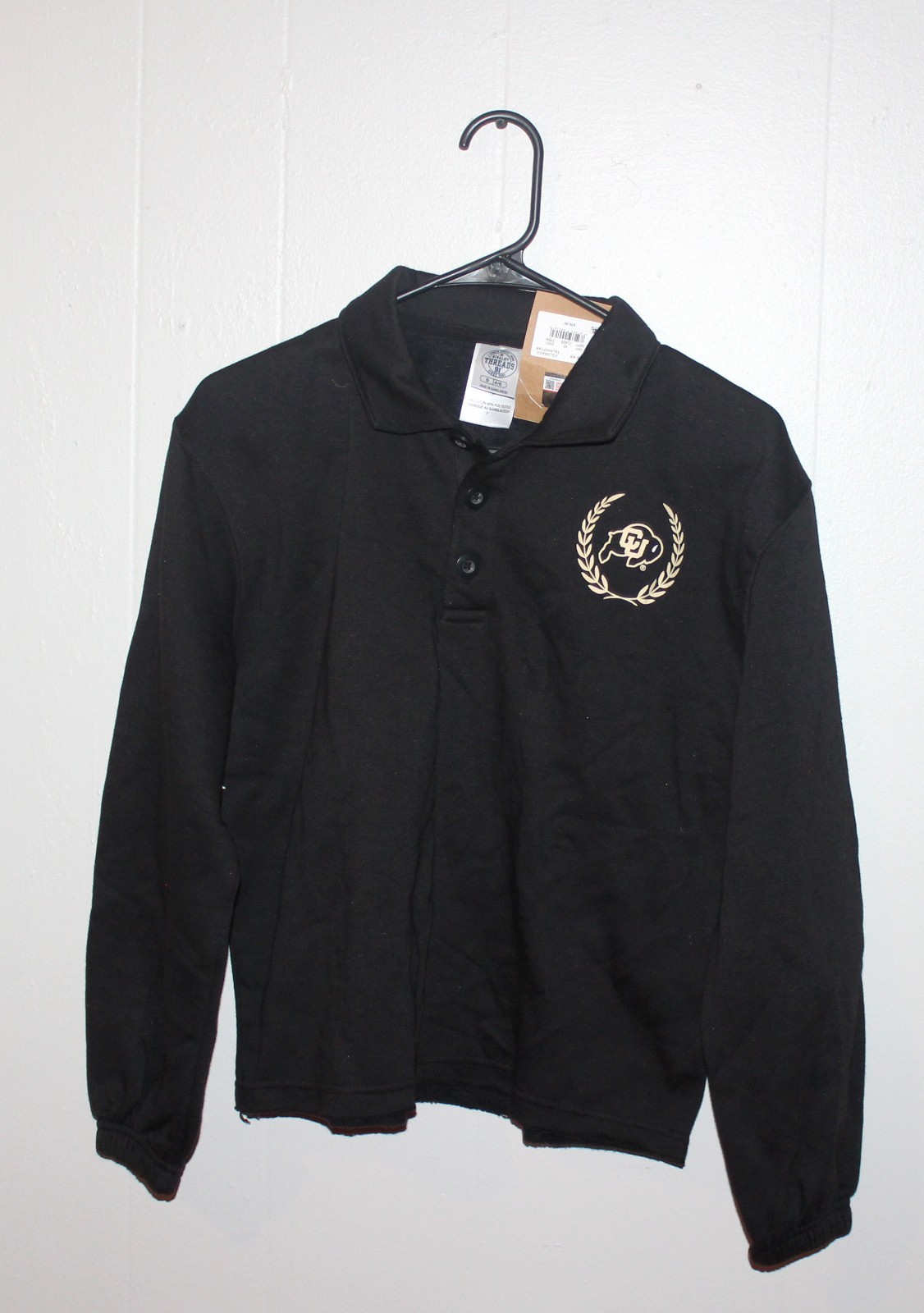 Rivalry Threads 91 Colorado Buffaloes Long Sleeve Button Pullover Sz S 4/6 New