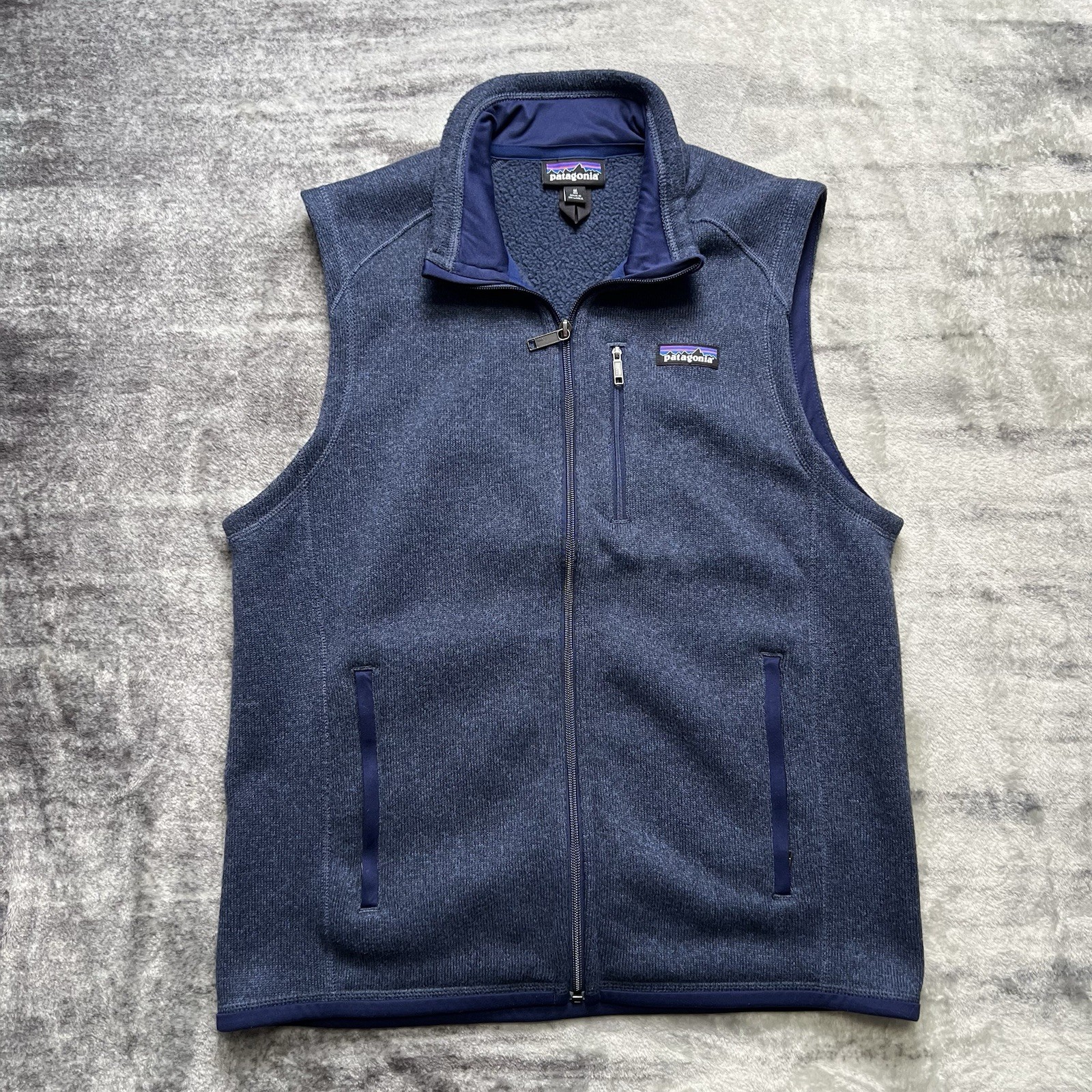 Patagonia Better Sweater Vest Fleece Mens Medium Blue Full Zip Outdoor Hiking