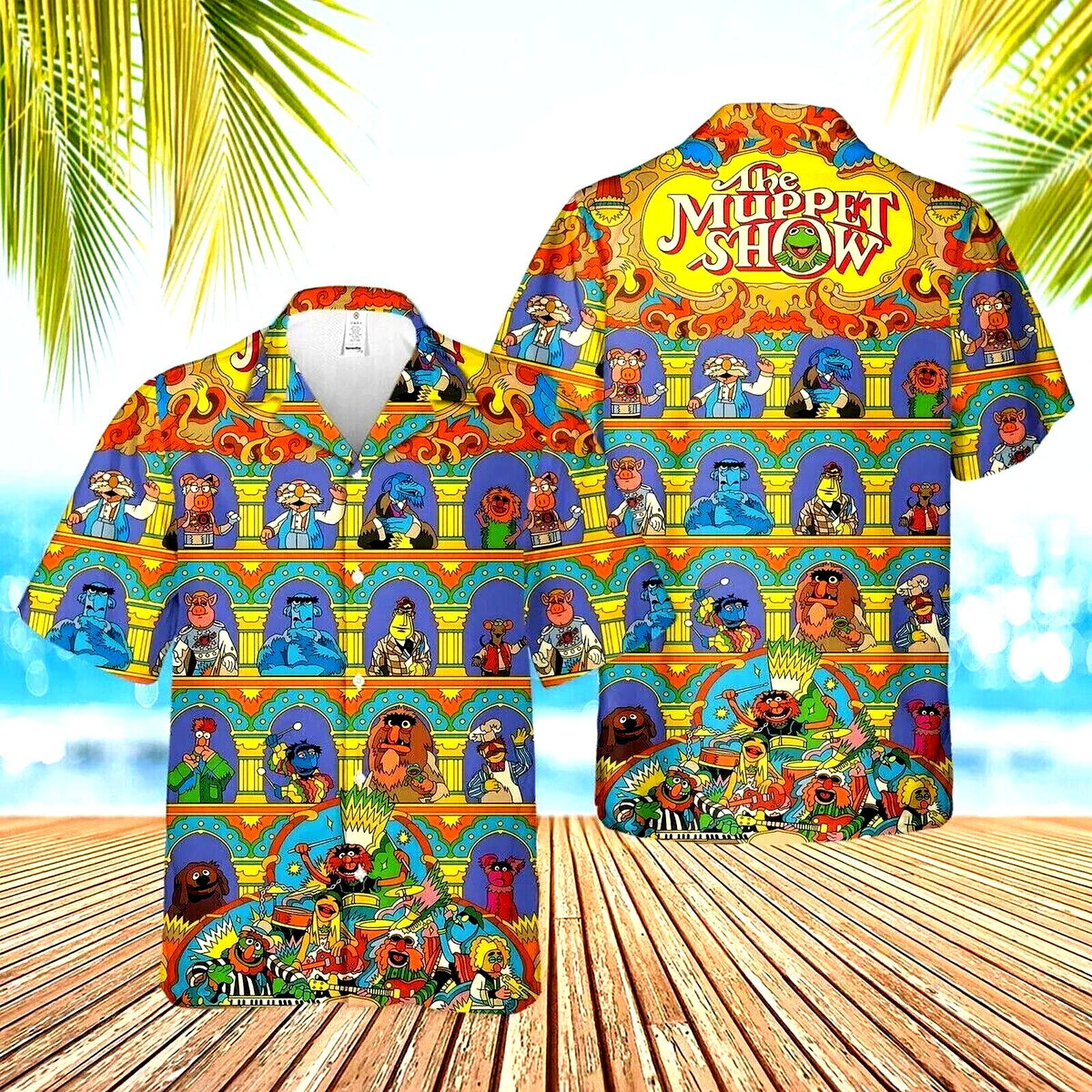 VThe Muppet Show Funny Movie Tv Show Cartoon 80S 90S Hawaiian Shirt Size S 5XL