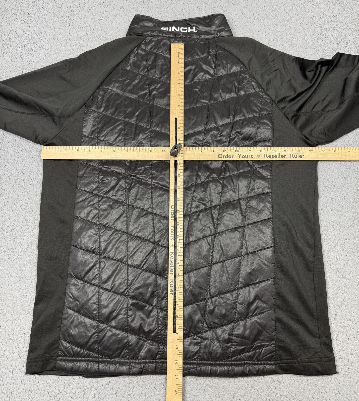 Cinch Jacket Mens XL Black Quilted Softshell Full Zip Lightweight MWJ1024000