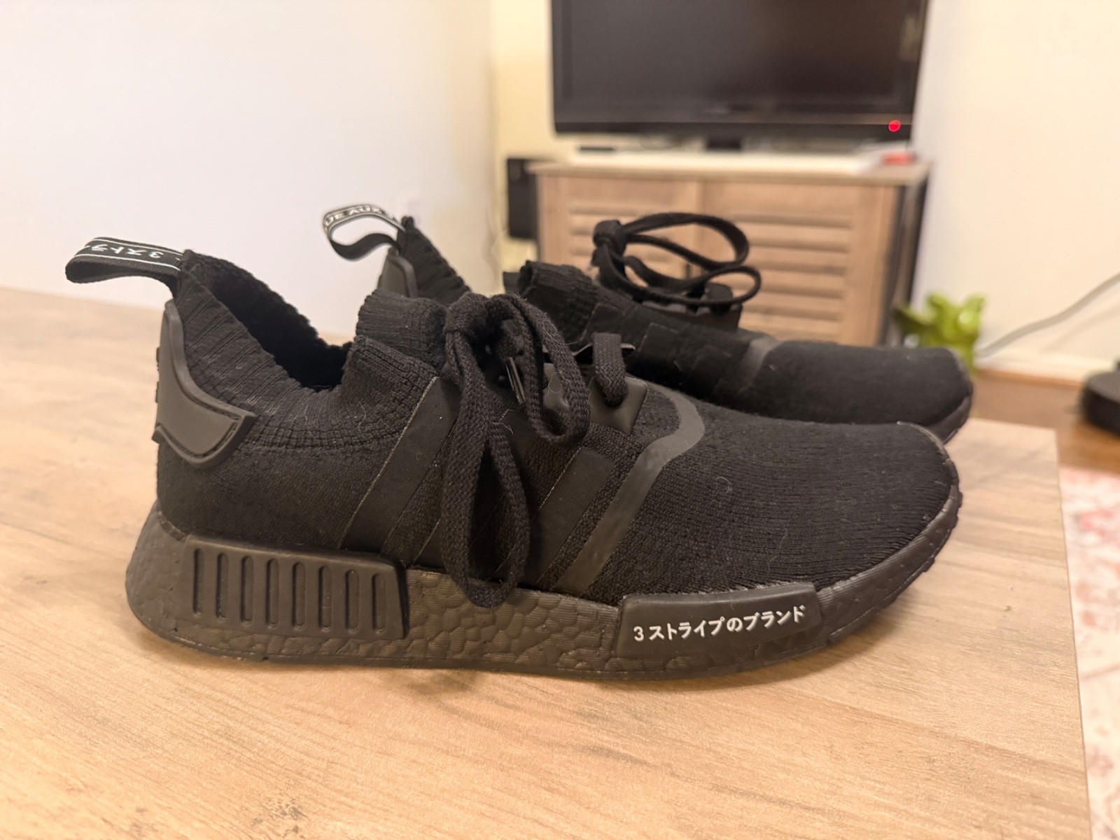 Adidas NMDs, Japanese Version, All Black, size 8, excellent condition, rare