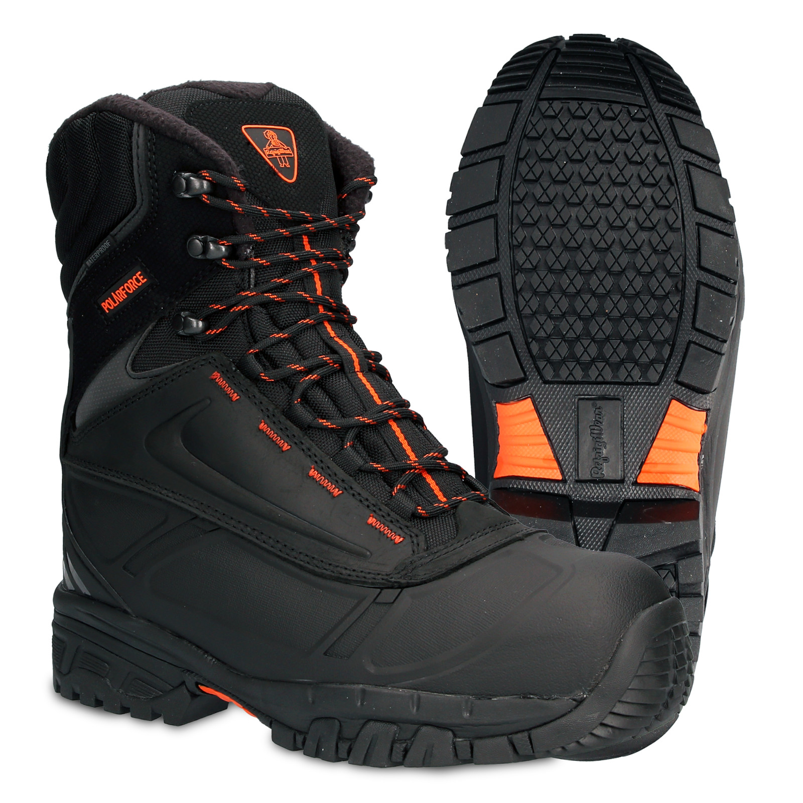 RefrigiWear Men’s PolarForce Max Waterproof Insulated 8-Inch Leather Work Boots