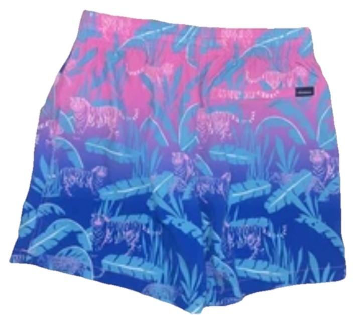 Chubbies Men’s 5.5″ The Hydrofoils Pink Blue Swim Trunks Tiger Jungle Sz. M NEW