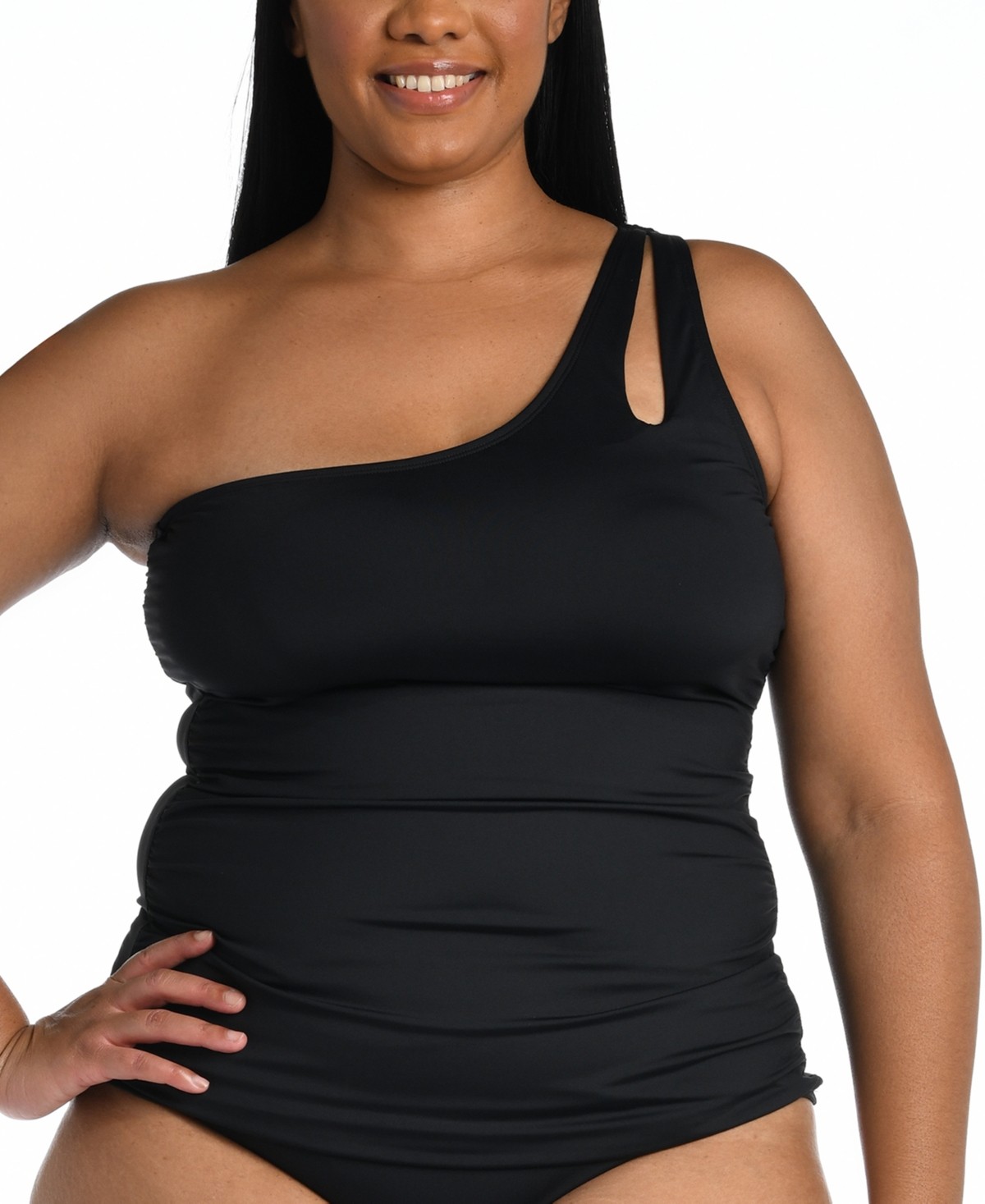 La Blanca Plus One-Piece Swimsuit Black Size 20W NWT