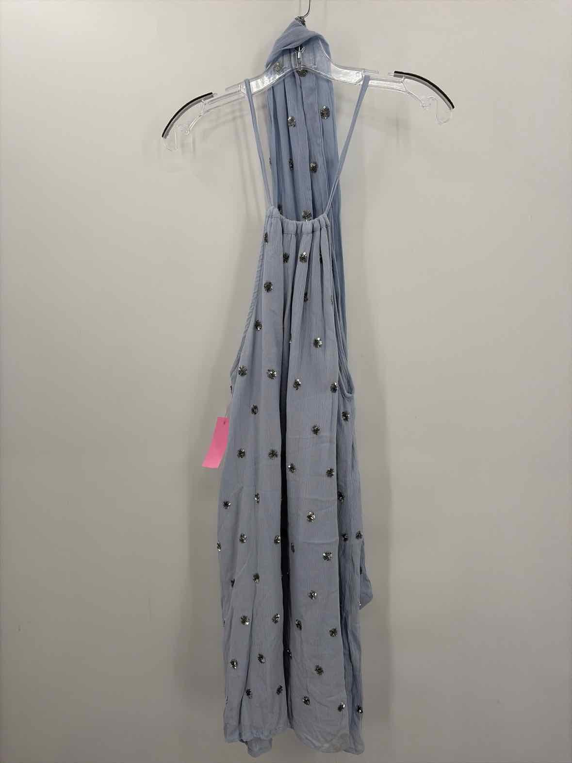 Pre-Owned Sundress Blue Size M/L Knee Length Sleeveless Dress