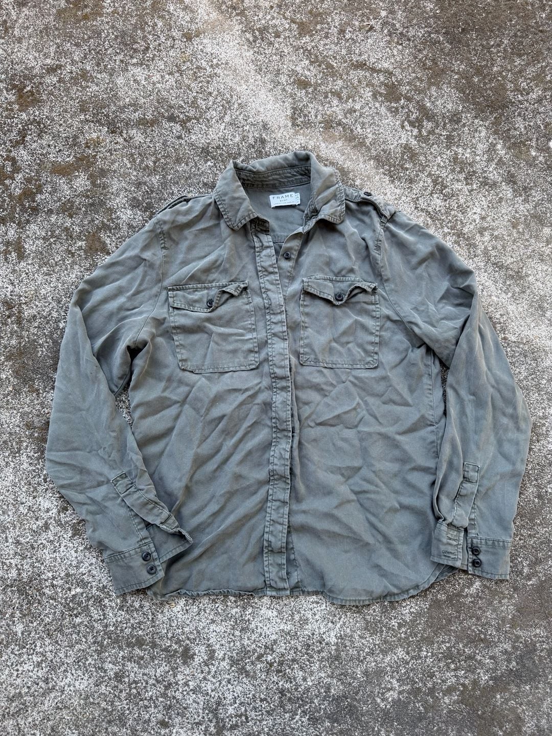 Frame Army Style Button Down Womens Shirt