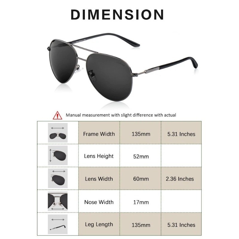 Sunglasses for Adult Polarized Driving Classic Shades UV 400 Protection