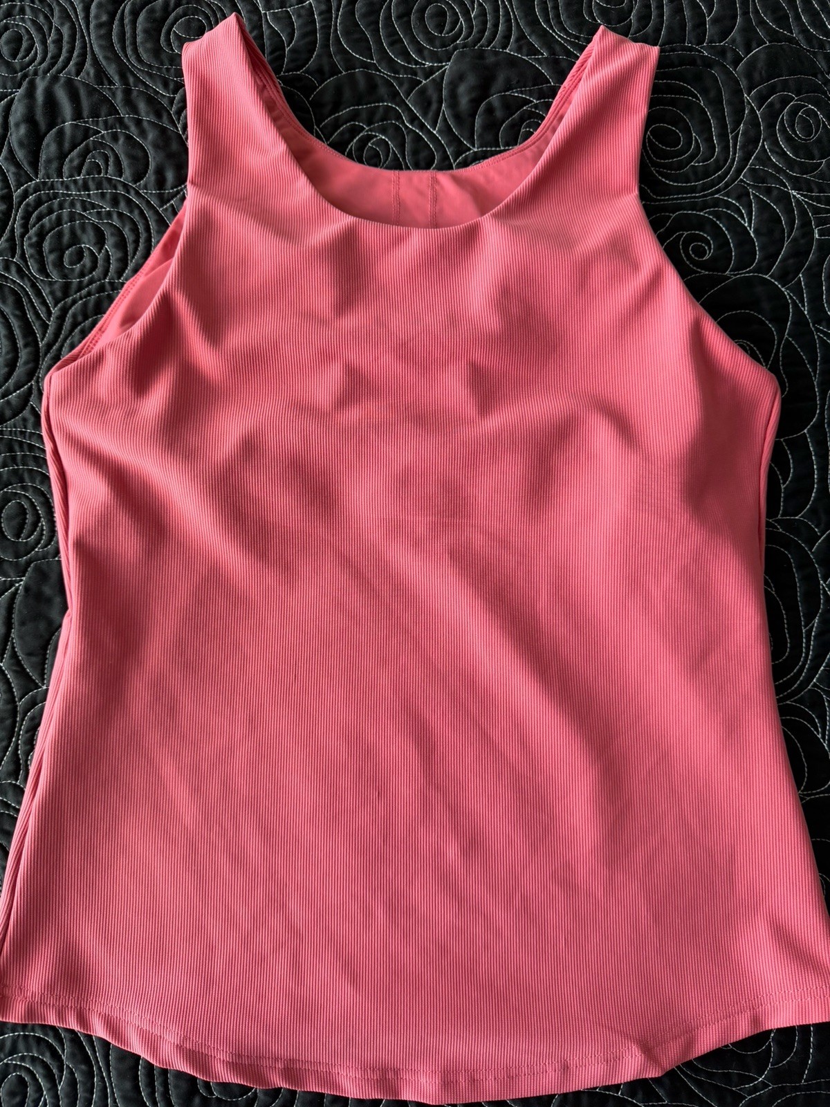 32 Degrees Cool Ribbed Tank Womens Medium Set Of 3 Built-in Bra Pink Black Grey