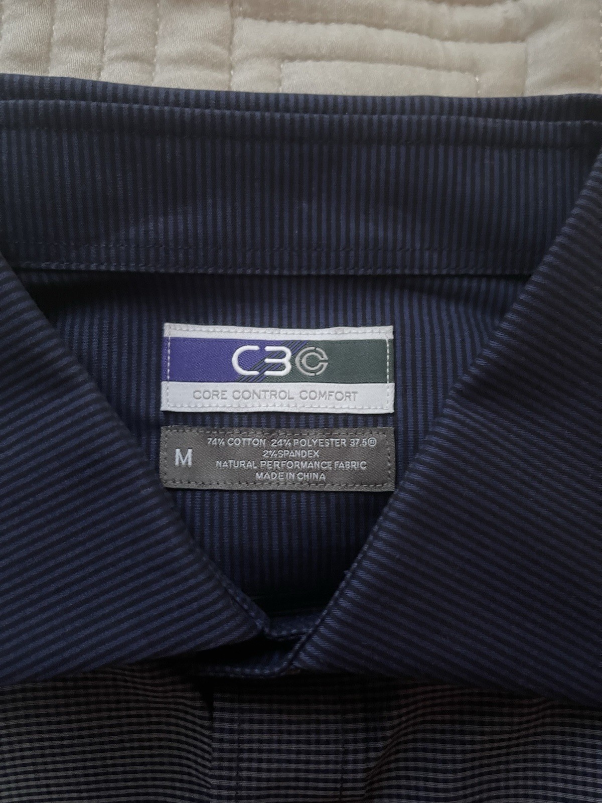 C3 Core Control Comfort Performance Shirt Blue Stripe
