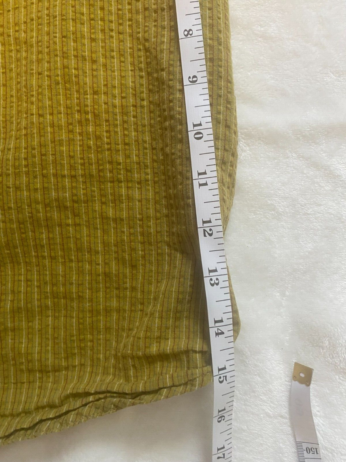 Columbia Sportswear Men’s L Mustard/Multi Color Check Button Down Seersucker