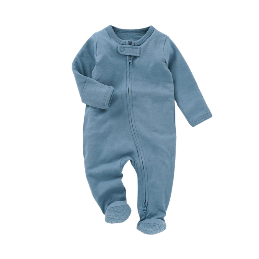 Organic Cotton Footed Baby Sleepers NB to 24 Months 5 Colors