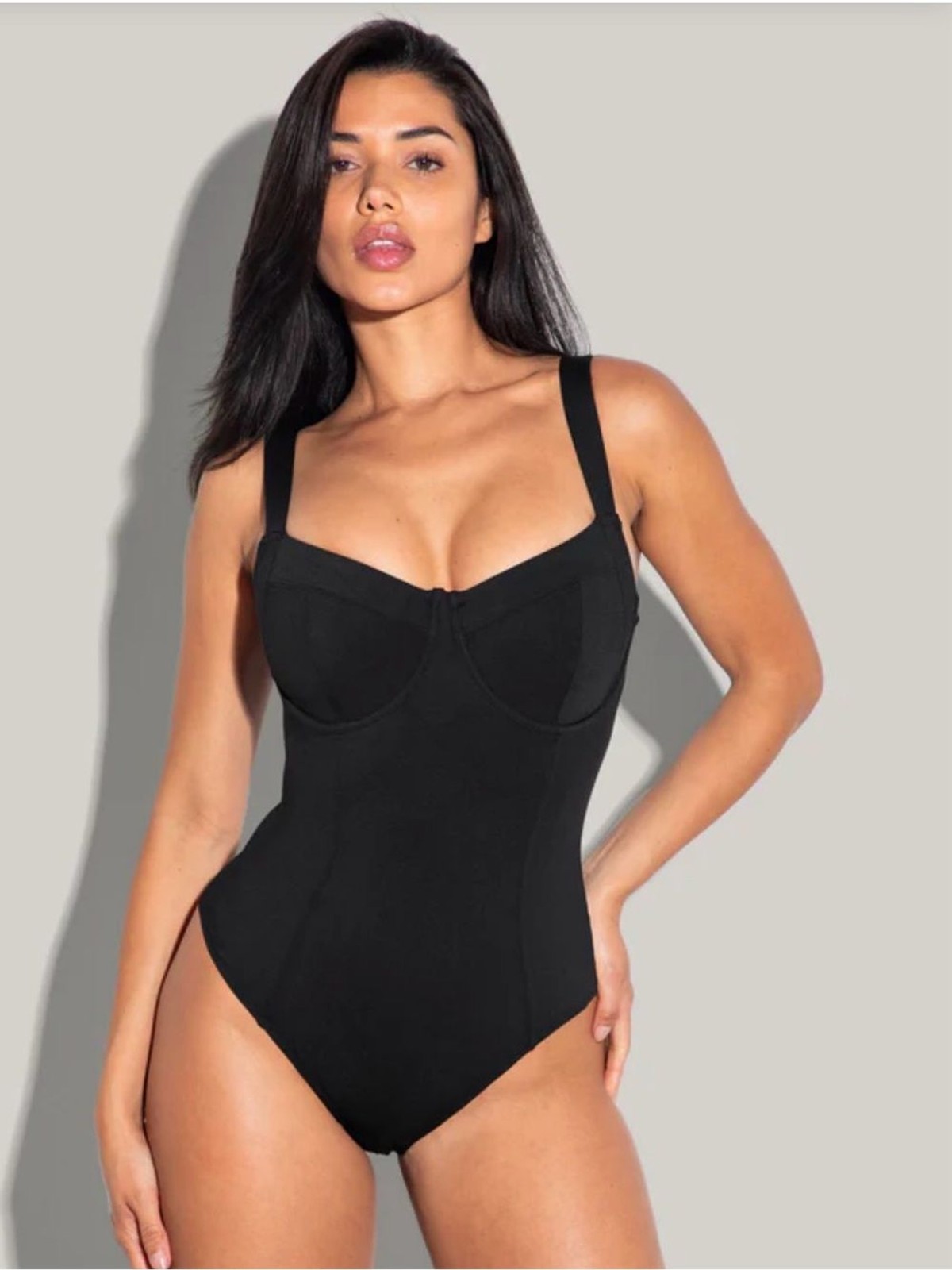 TA3 “Lifty” One Piece Swimsuit – BLACK – XLarge (14/16), Regular torso, H/I cup