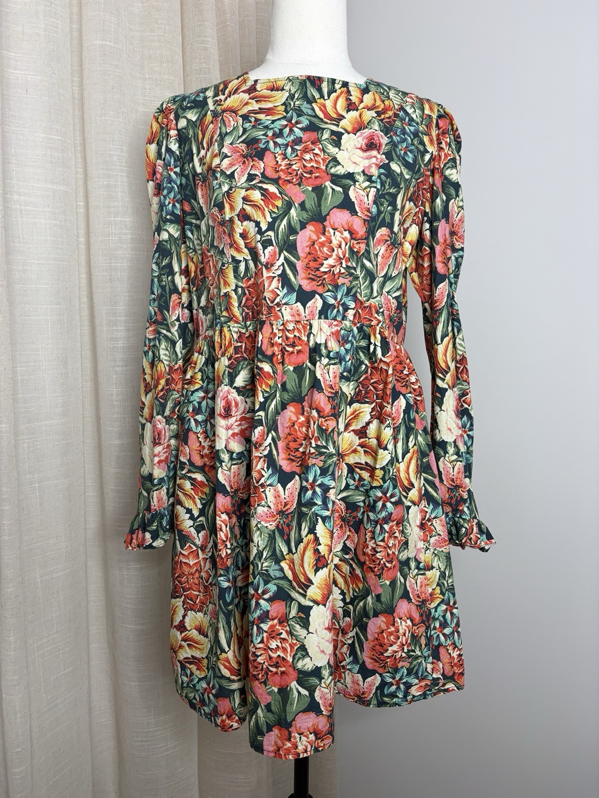 Batsheva x Laura Ashley Long Sleeve Floral Dress Size 10 Archive Print Luxe