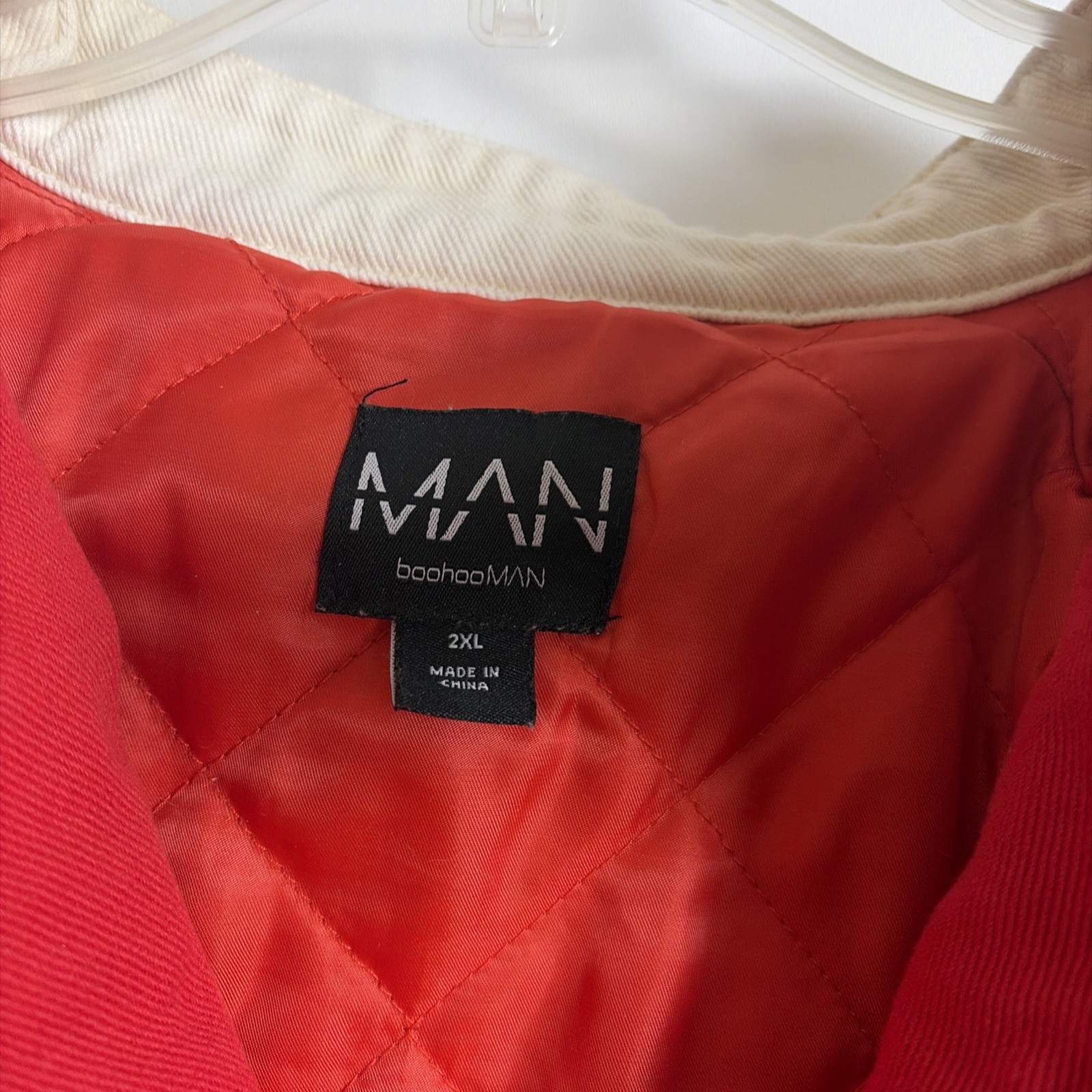 BoohooMAN Plus Boxy Twill Biker Panel Moto Jacket 2XL Motorcycle Rock Hipster