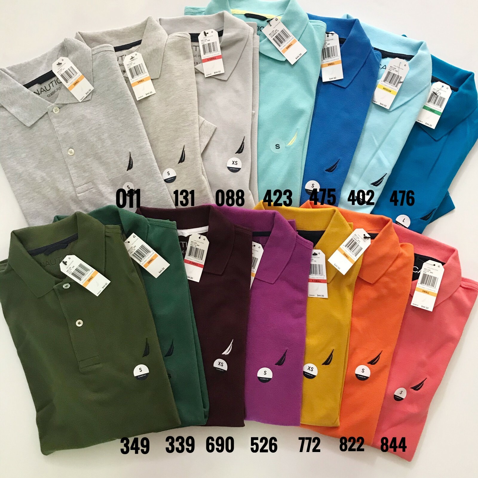 NWT Nautica Mens All Cotton Classic Fit Short Sleeve Performance Deck Polo Shirt
