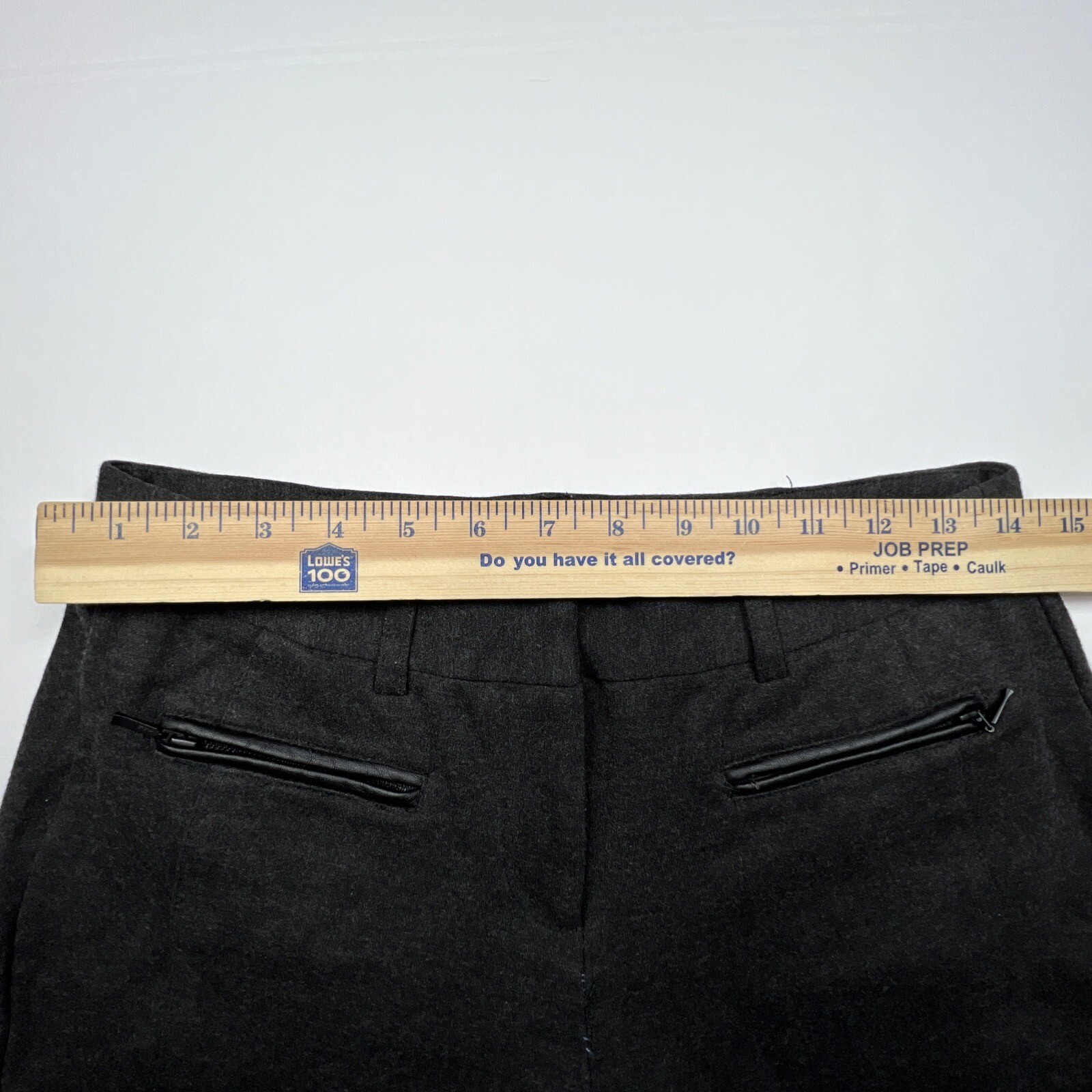 Willi Smith Womens Size 6 Rayon Nylon Spandex Blend Dark Gray Pants Zip Pocket