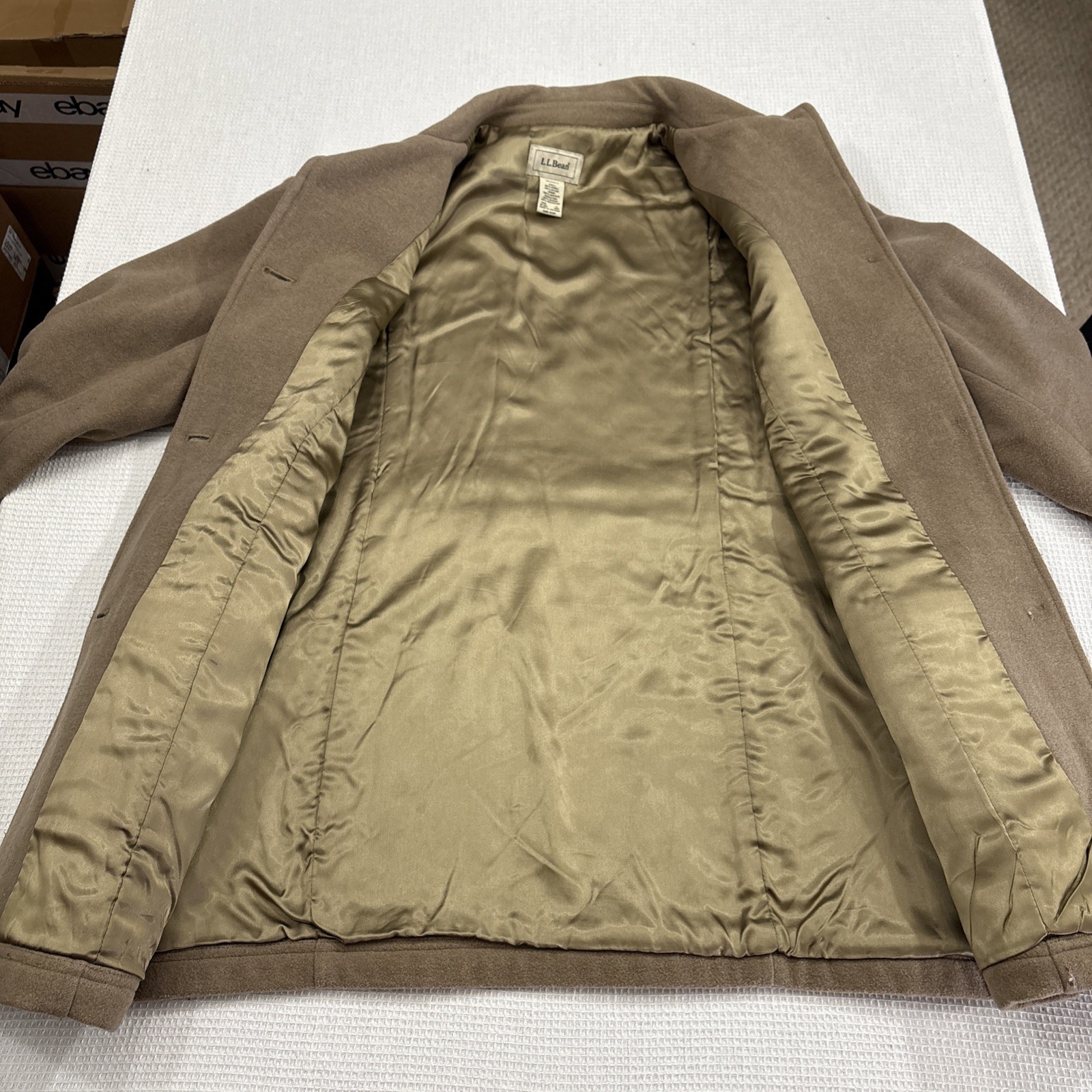 LL Bean Wool Peacoat Jacket Womens L Classic American Old Money Timeless Outdoor